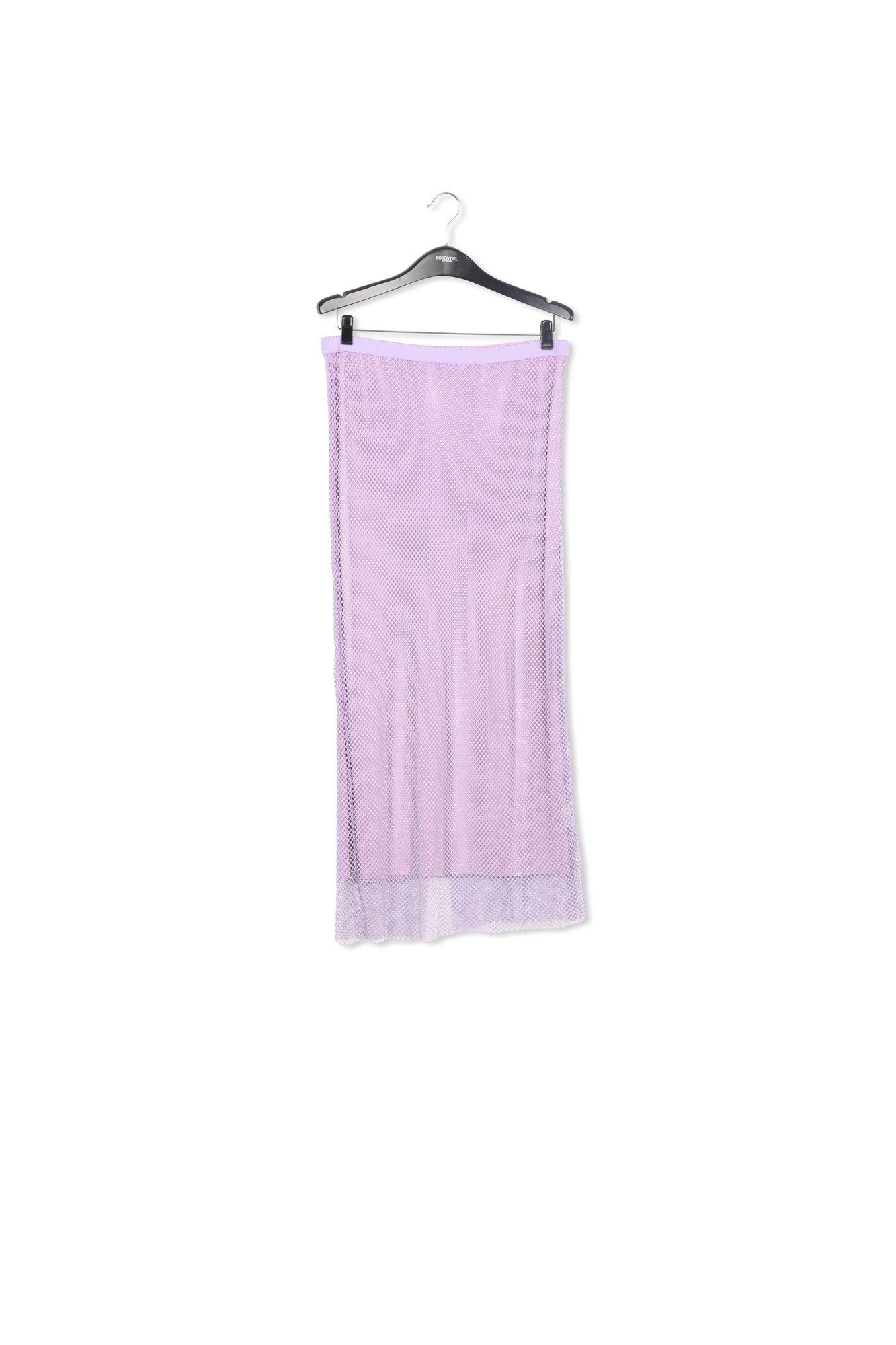 Lilac rhinestone-embellished mesh midi skirt RE—SSENTIEL | Essentiel second hand