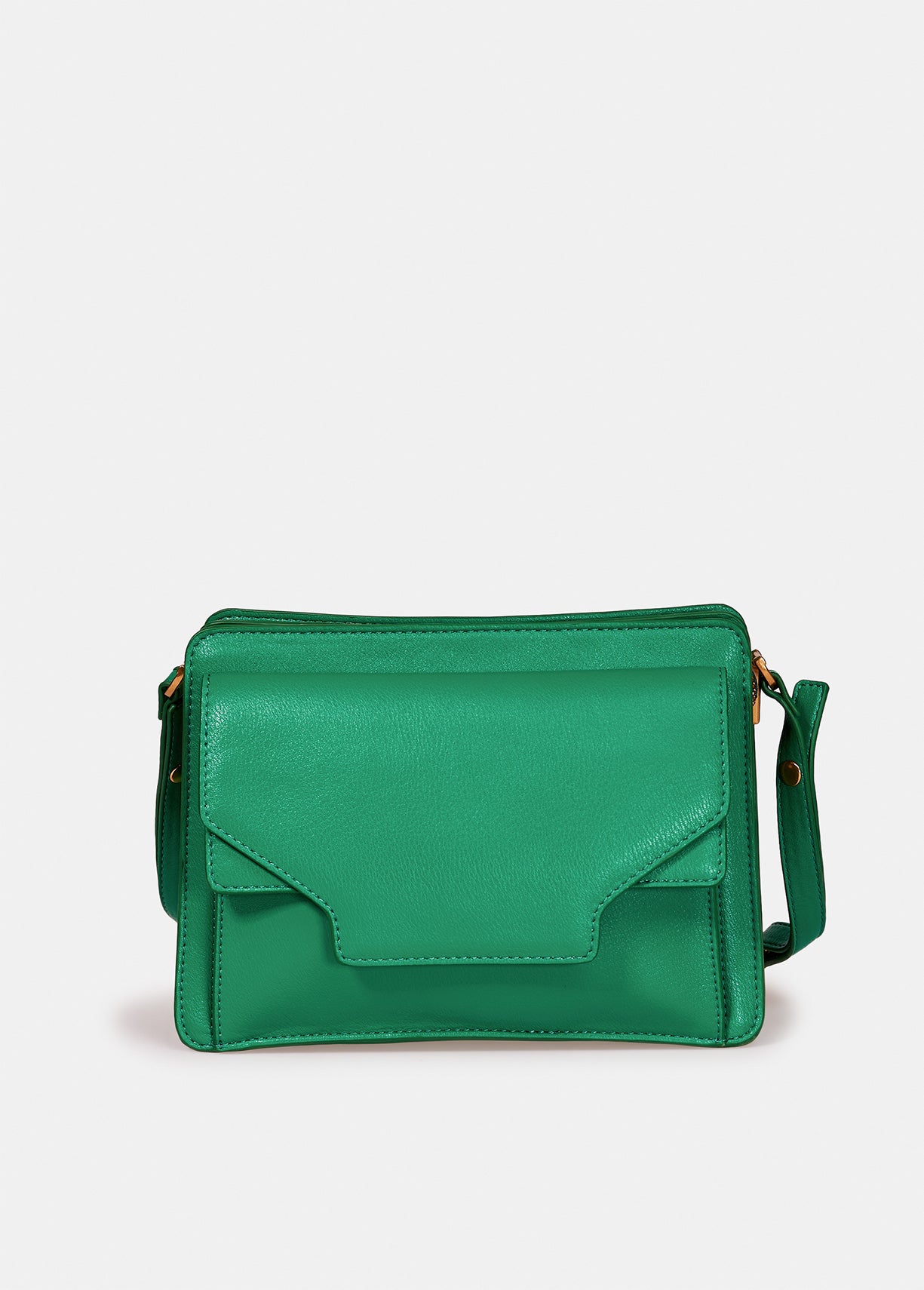 Green faux leather shoulder bag RE—SSENTIEL | Essentiel second hand