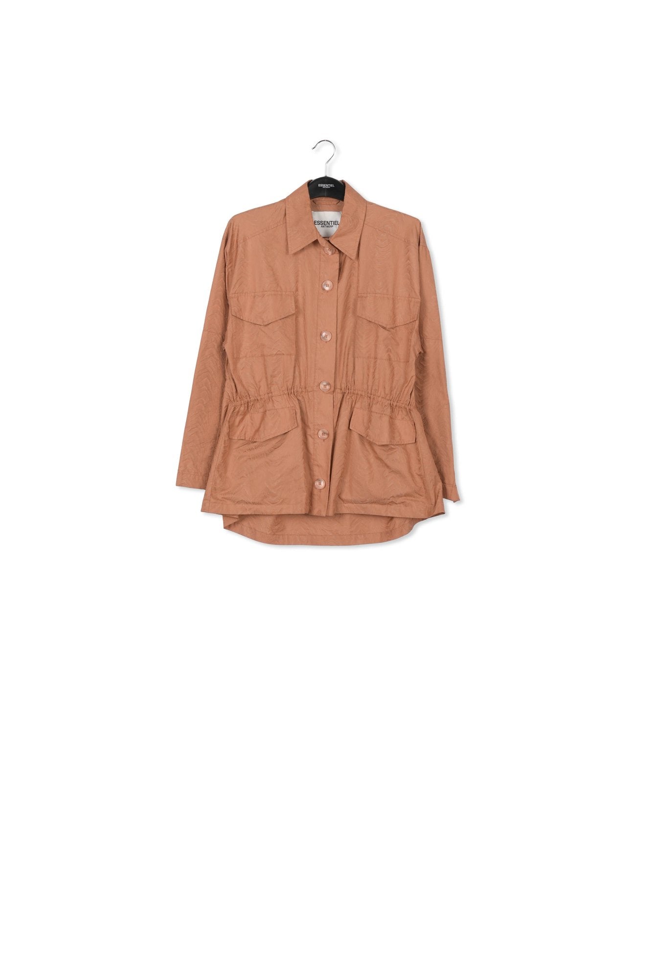 Veste en jacquard brune RE—SSENTIEL | Essentiel second hand