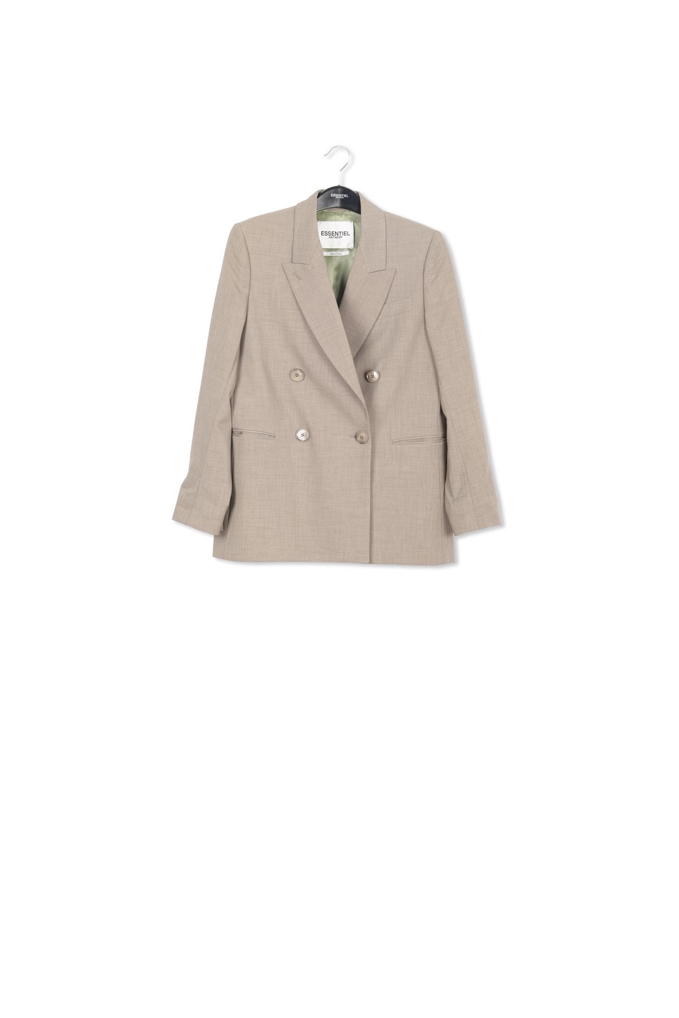 Blazer croisé kaki RE—SSENTIEL | Essentiel second hand