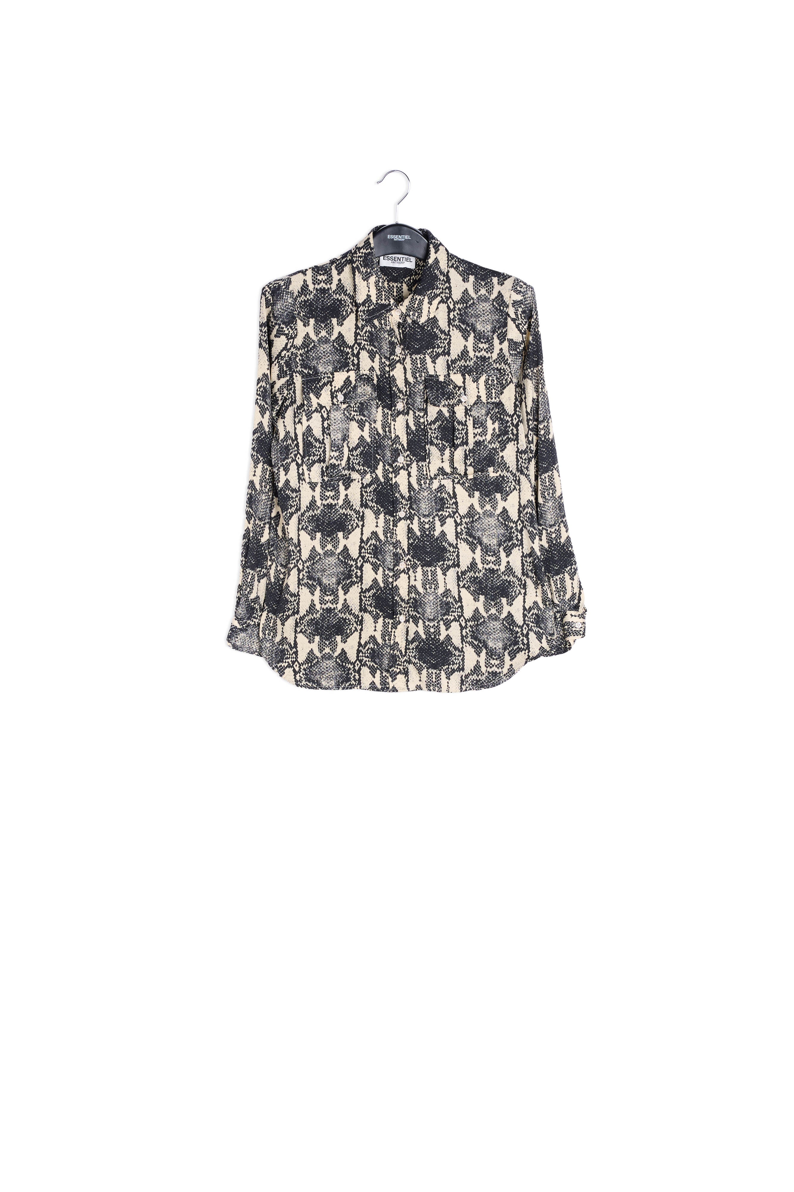Off-white shirt with snake print RE—SSENTIEL | Essentiel second hand