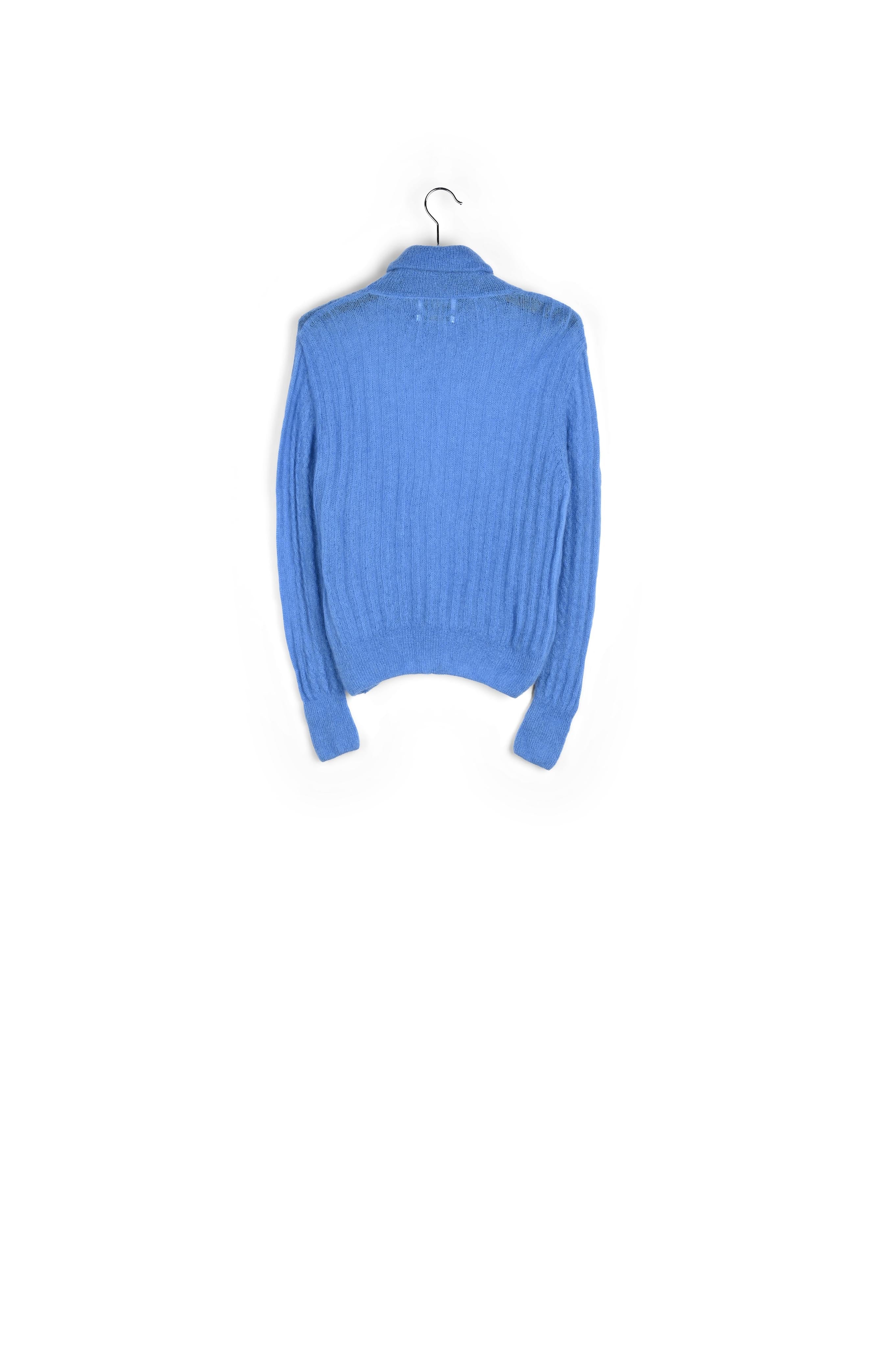 Dark green cable-knitted turtleneck sweater RE—SSENTIEL | Essentiel second hand