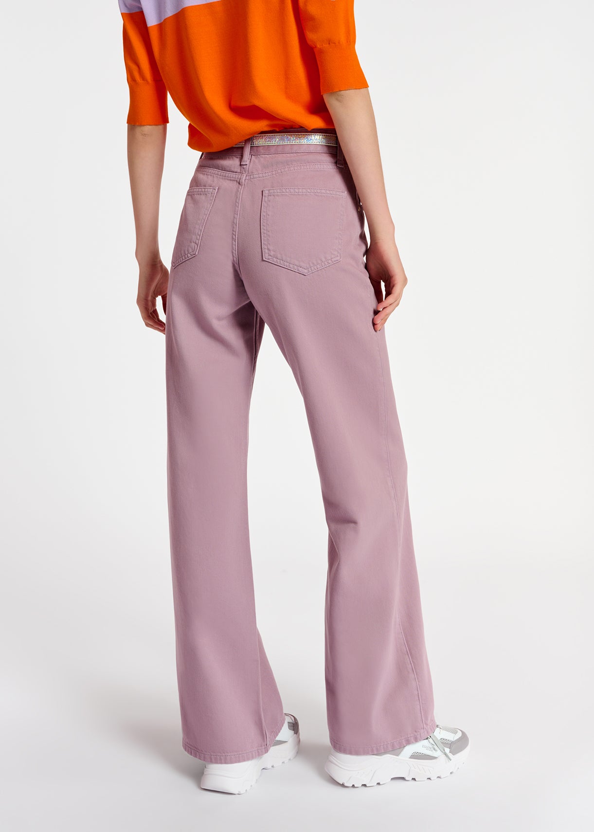 Lilac denim straight-leg jeans RE—SSENTIEL | Essentiel second hand