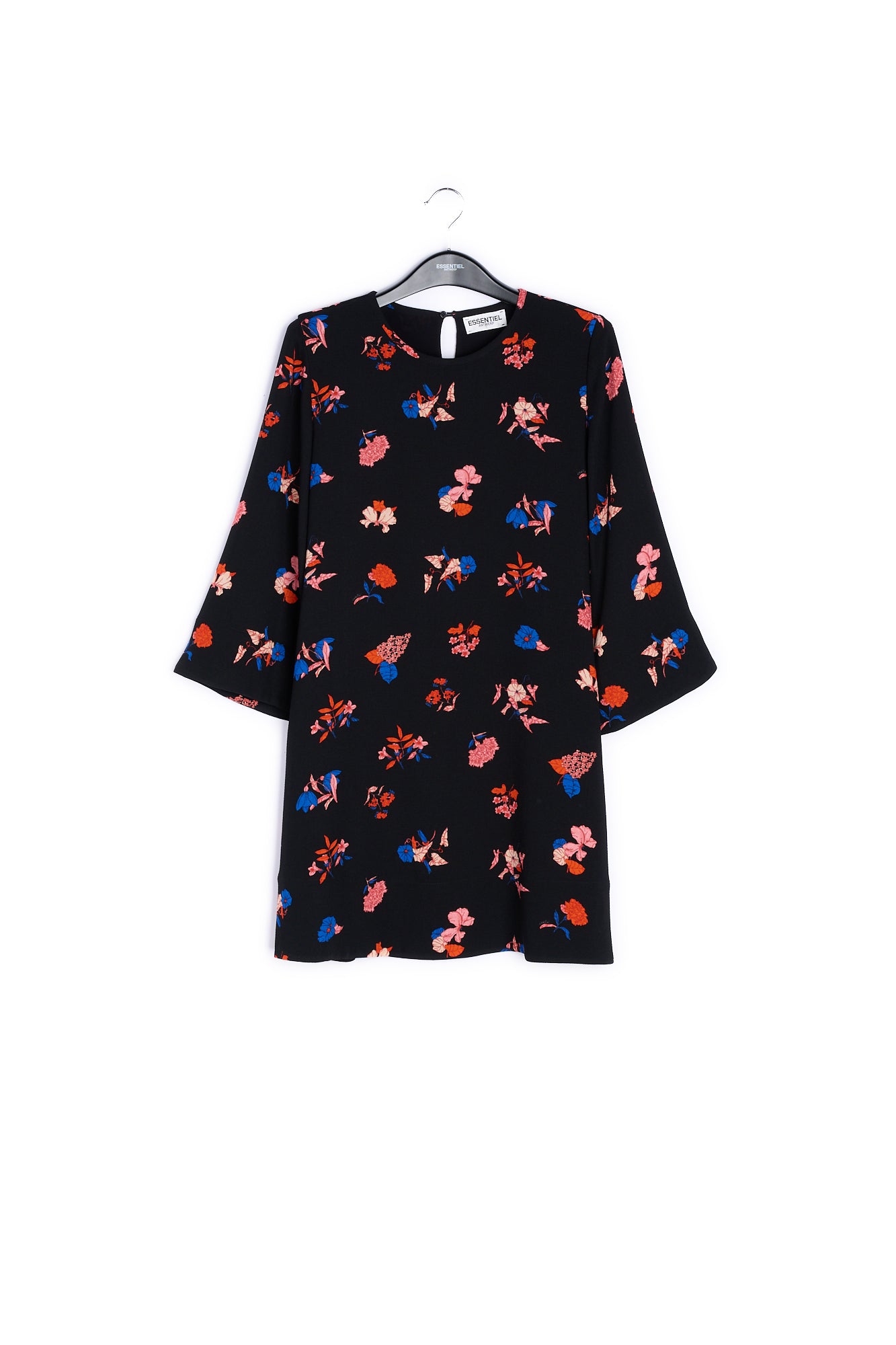 Ecru mini-jurk met uitlopende mouwen RE—SSENTIEL | Essentiel second hand