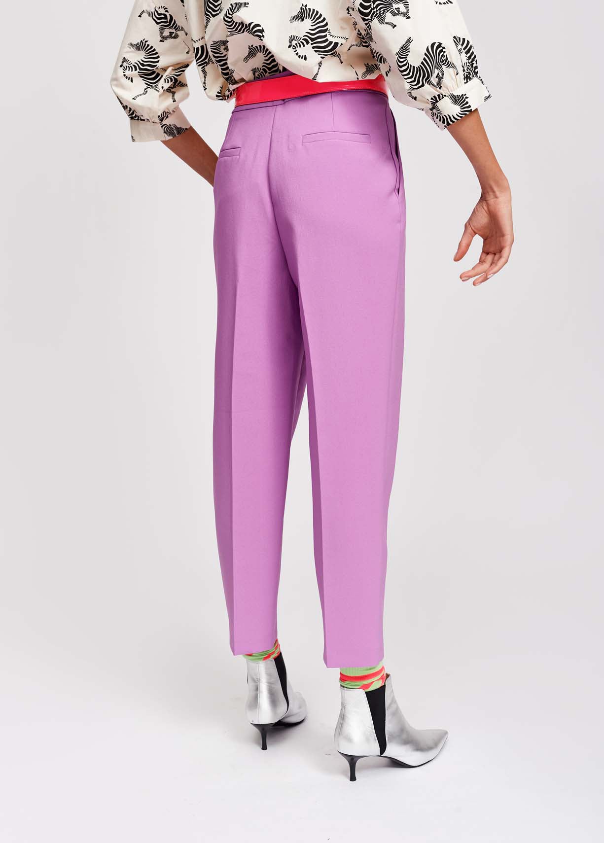 Purple classic tailored trousers RE—SSENTIEL | Essentiel second hand