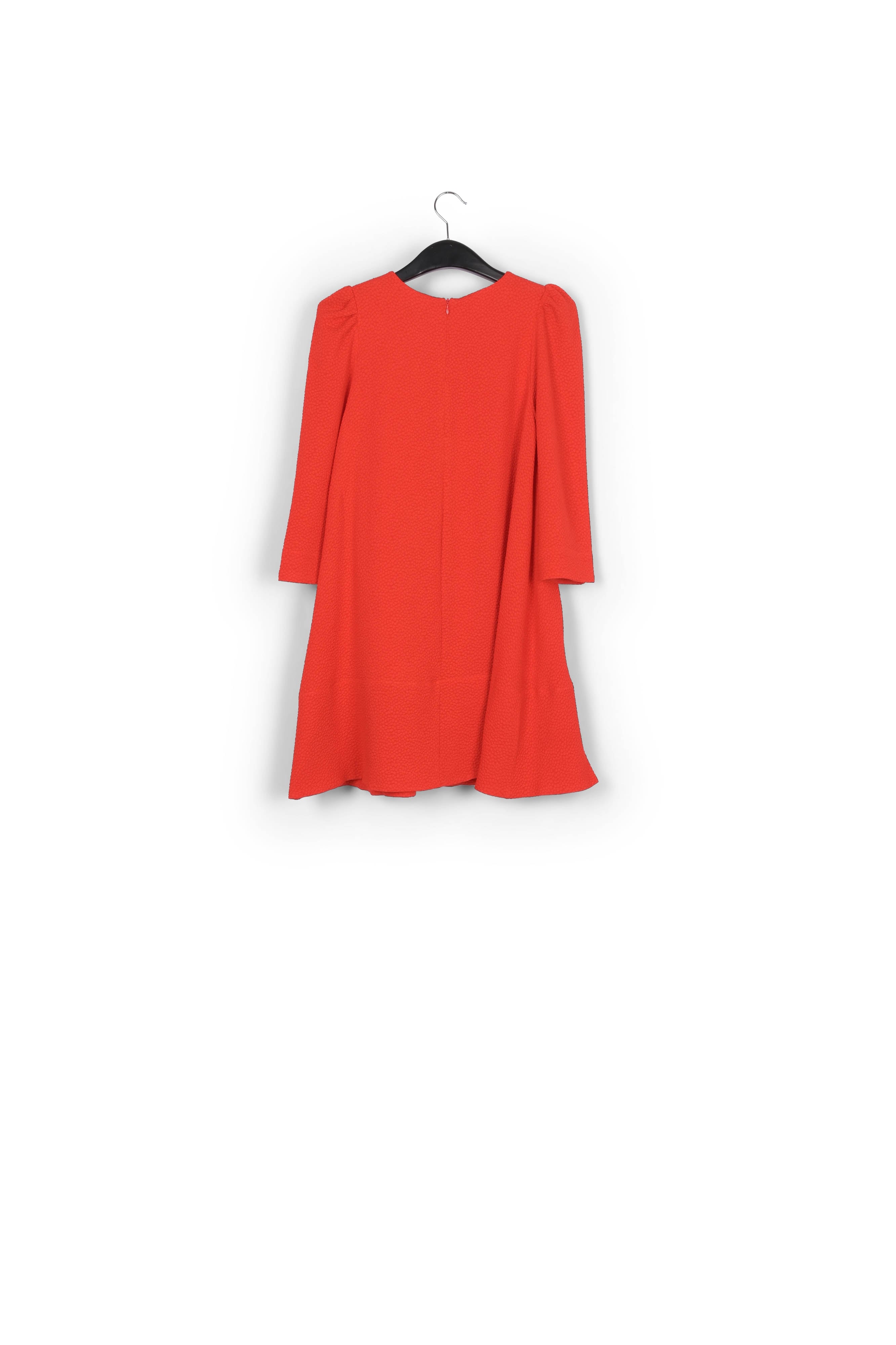 Rode mini-jurk met trompetmouwen RE—SSENTIEL | Essentiel second hand