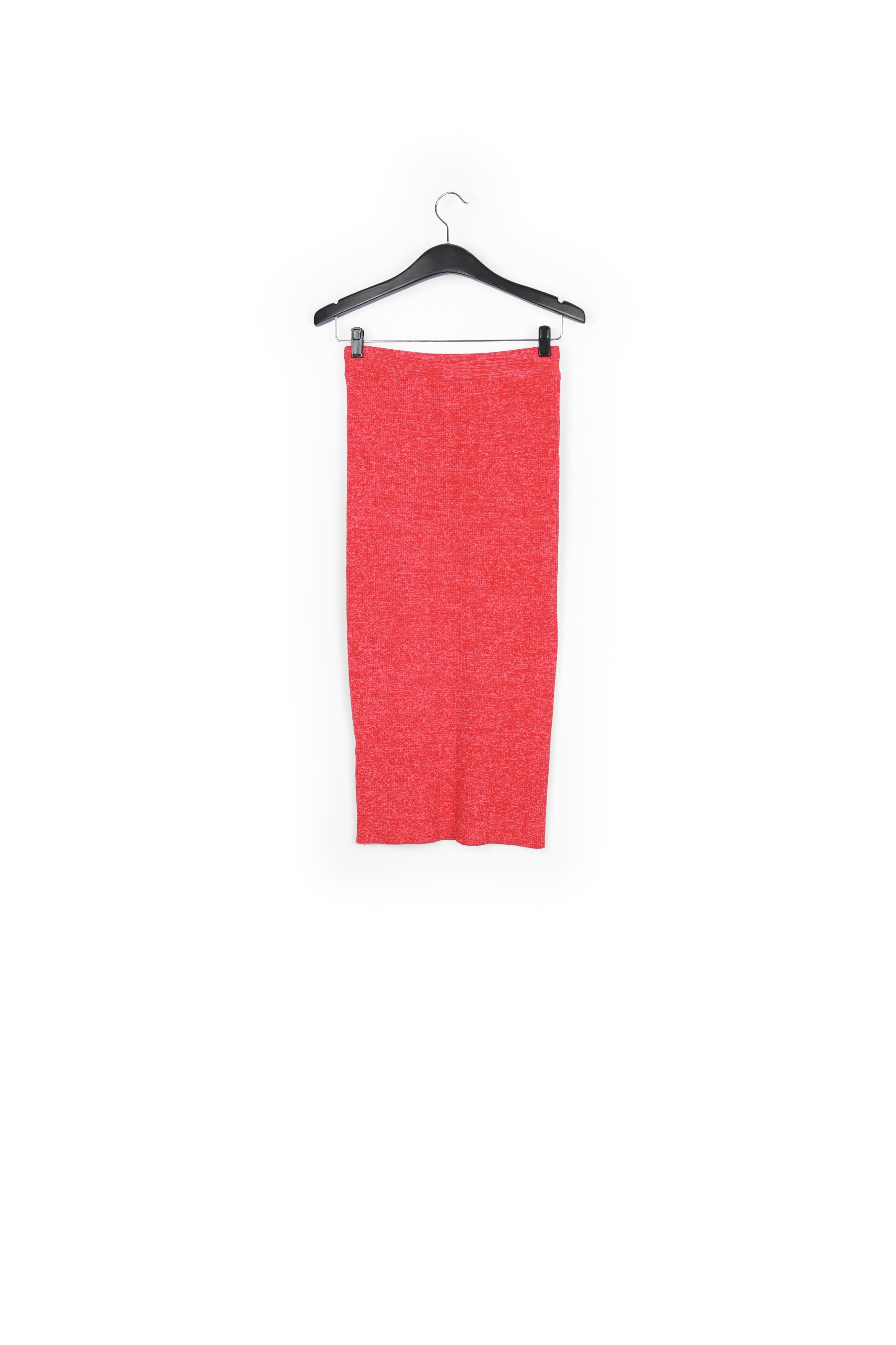 Jupe midi en tricot mêlé rouge et rose RE—SSENTIEL | Essentiel second hand