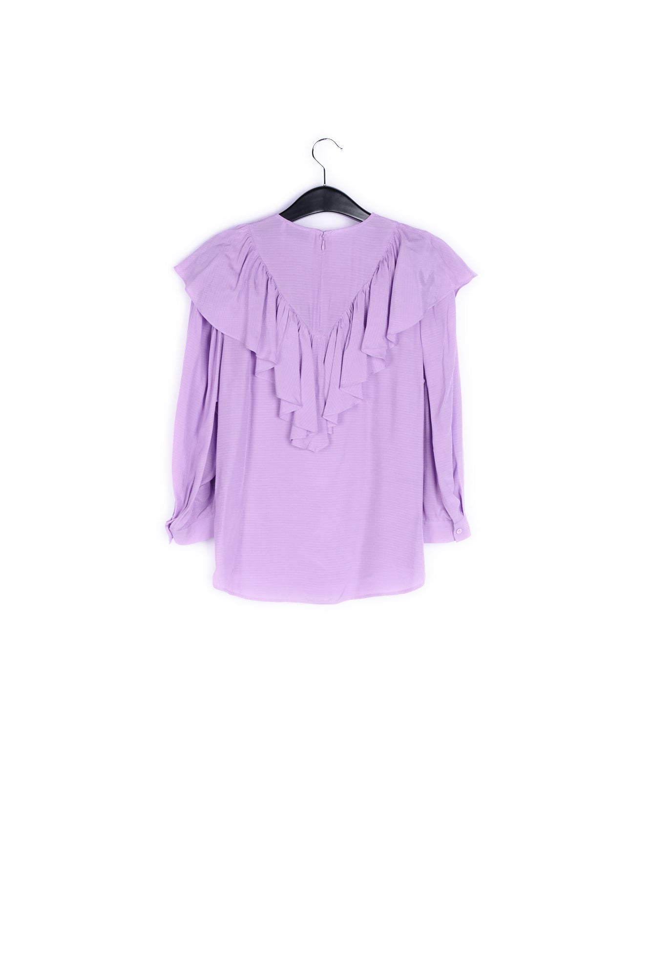 Lilac fluid loose-fit top with ruffles RE—SSENTIEL | Essentiel second hand