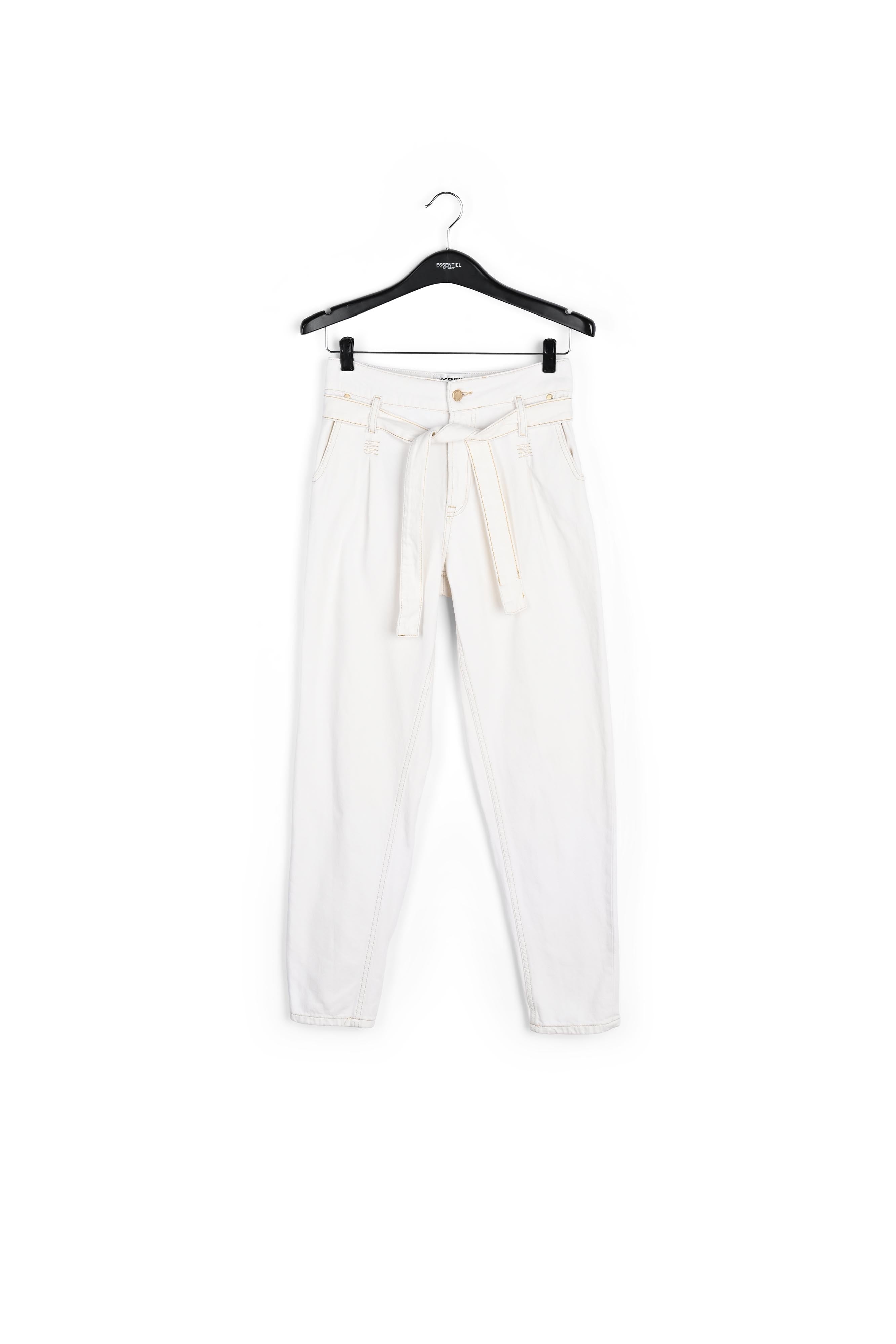 Gebroken witte jeans met hoge taille RE—SSENTIEL | Essentiel second hand