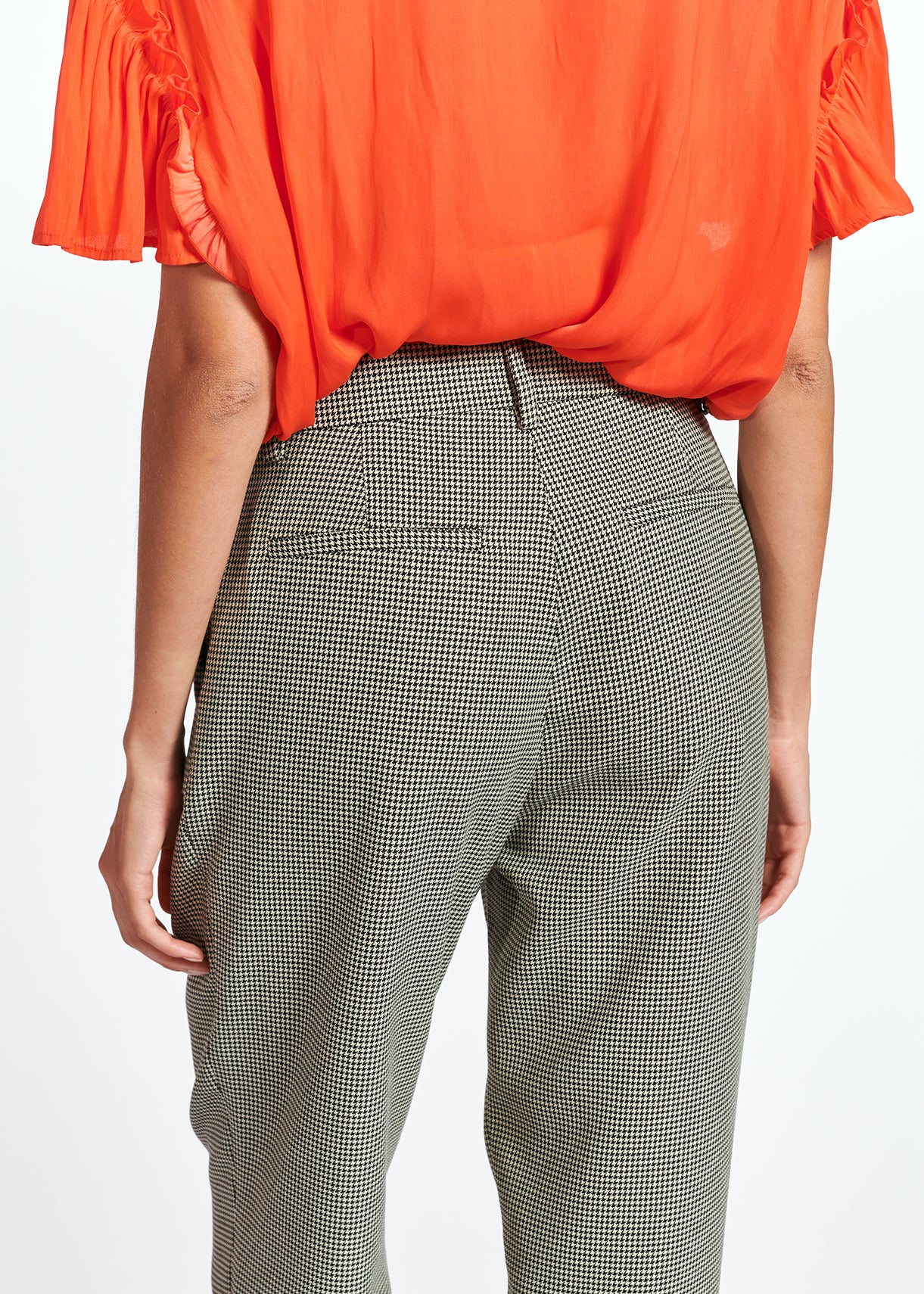 Pantalon pied-de-poule ample à taille haute RE—SSENTIEL | Essentiel second hand