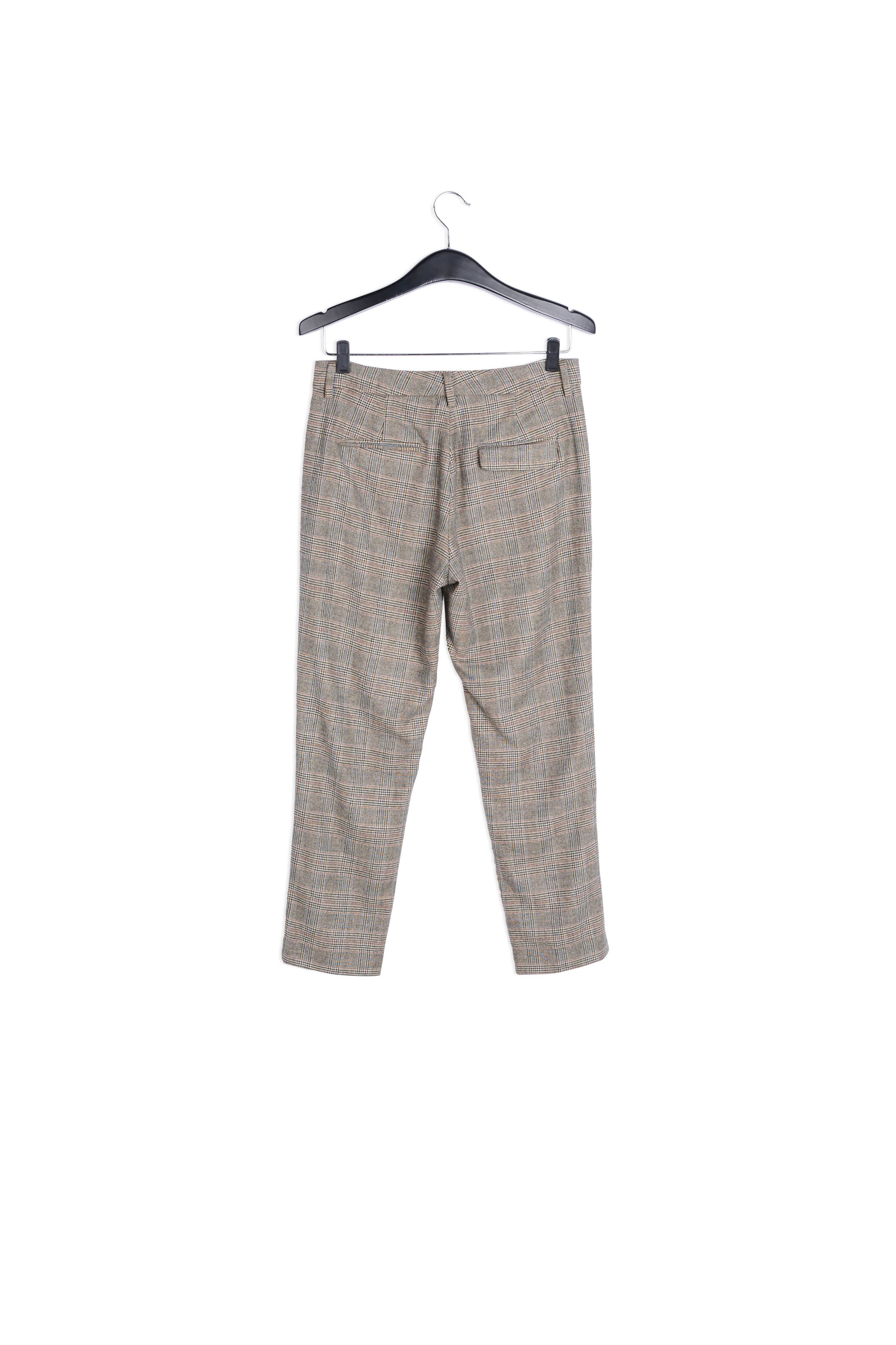 Light grey dress trousers with checks RE—SSENTIEL | Essentiel second hand
