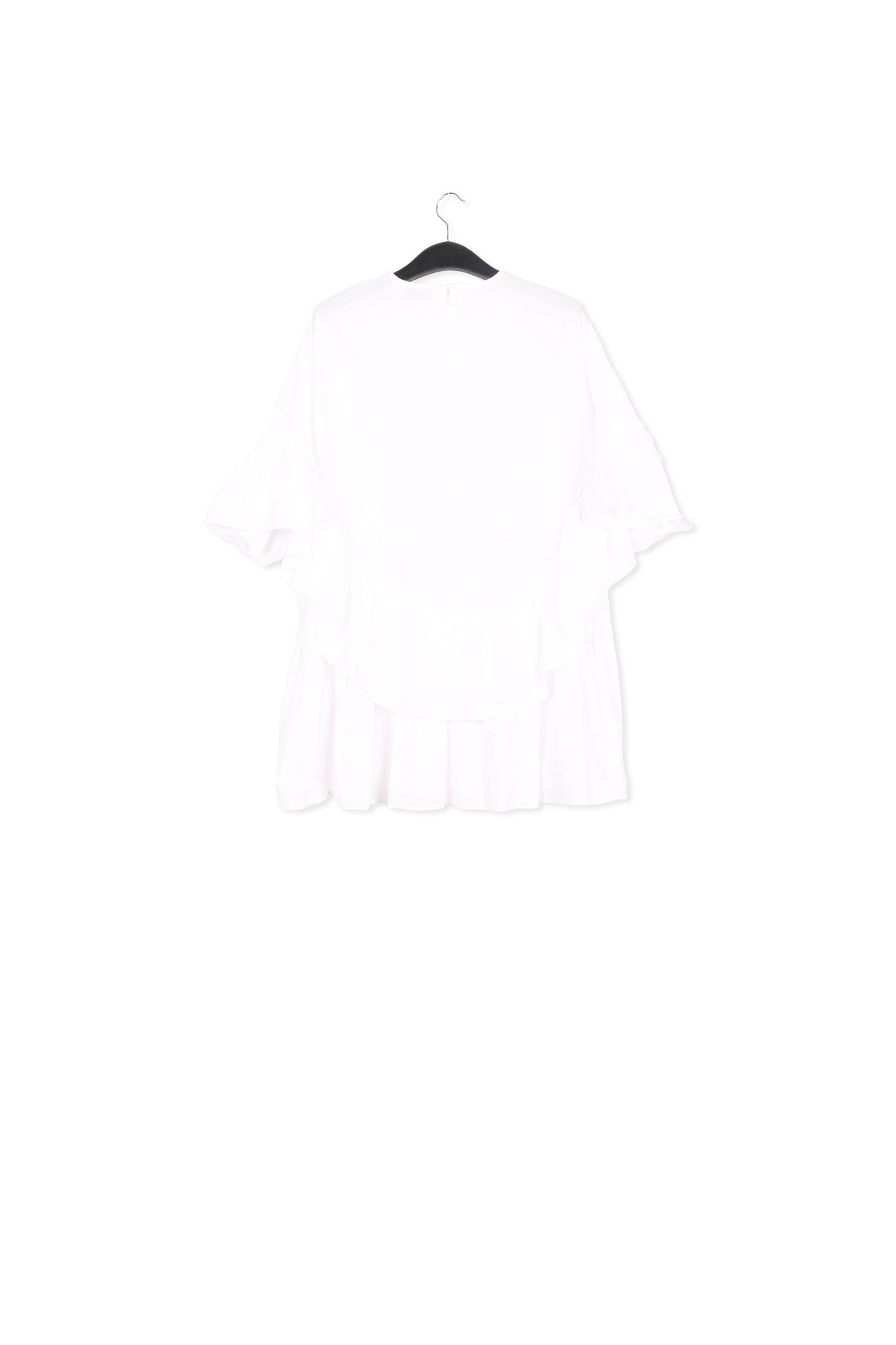 White ruffled cotton dress RE—SSENTIEL | Essentiel second hand