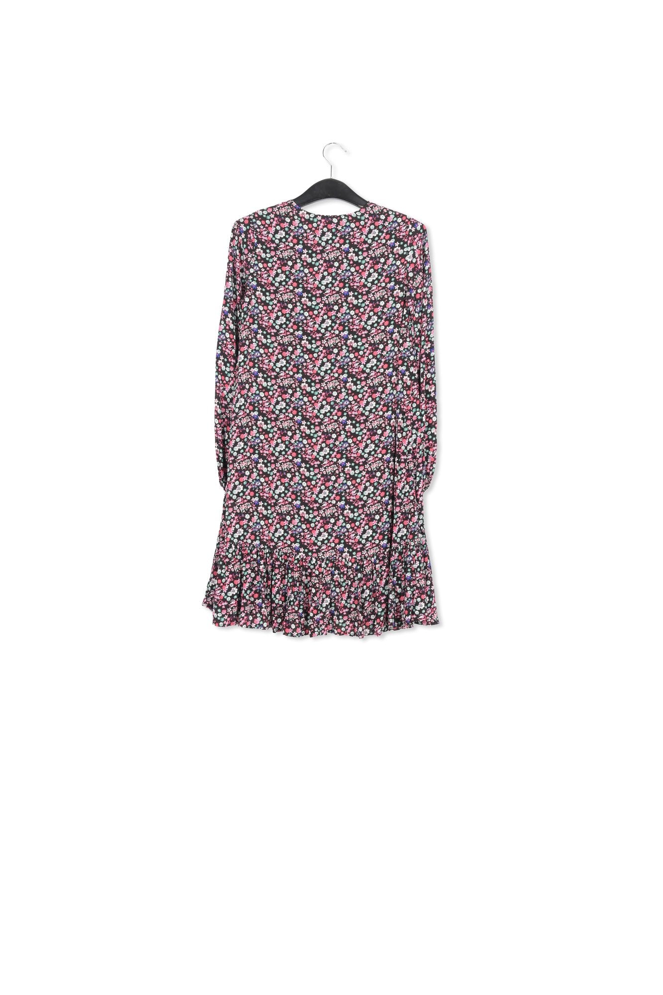 Black floral-print mini dress RE—SSENTIEL | Essentiel second hand