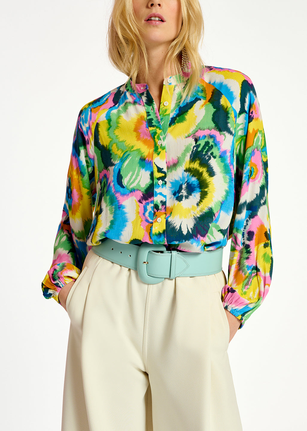 Multicolor floral print shirt RE—SSENTIEL | Essentiel second hand