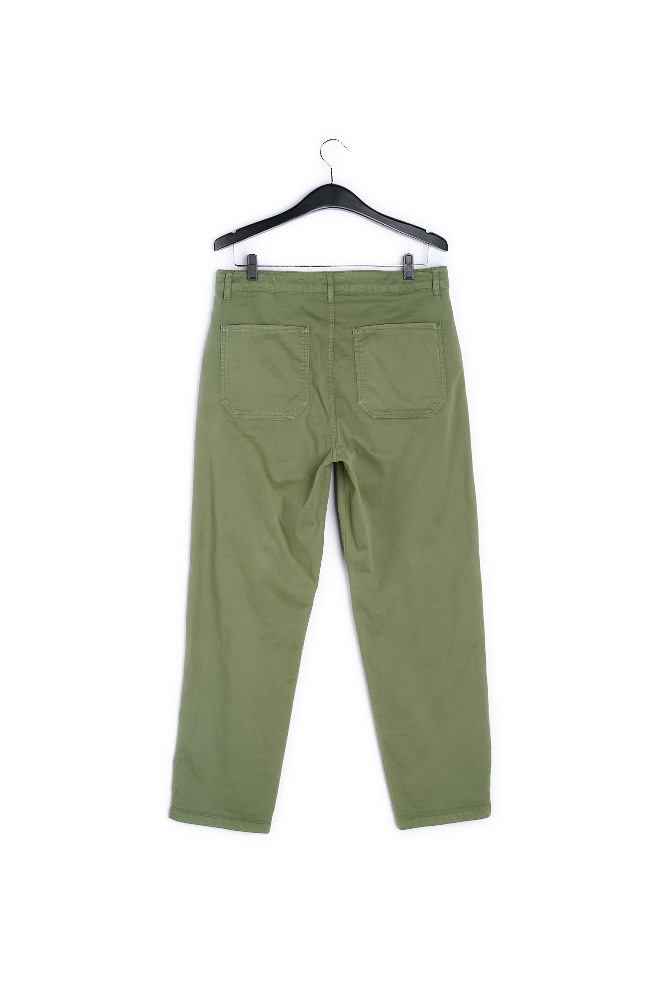 Moss green high-waisted trousers RE—SSENTIEL | Essentiel second hand