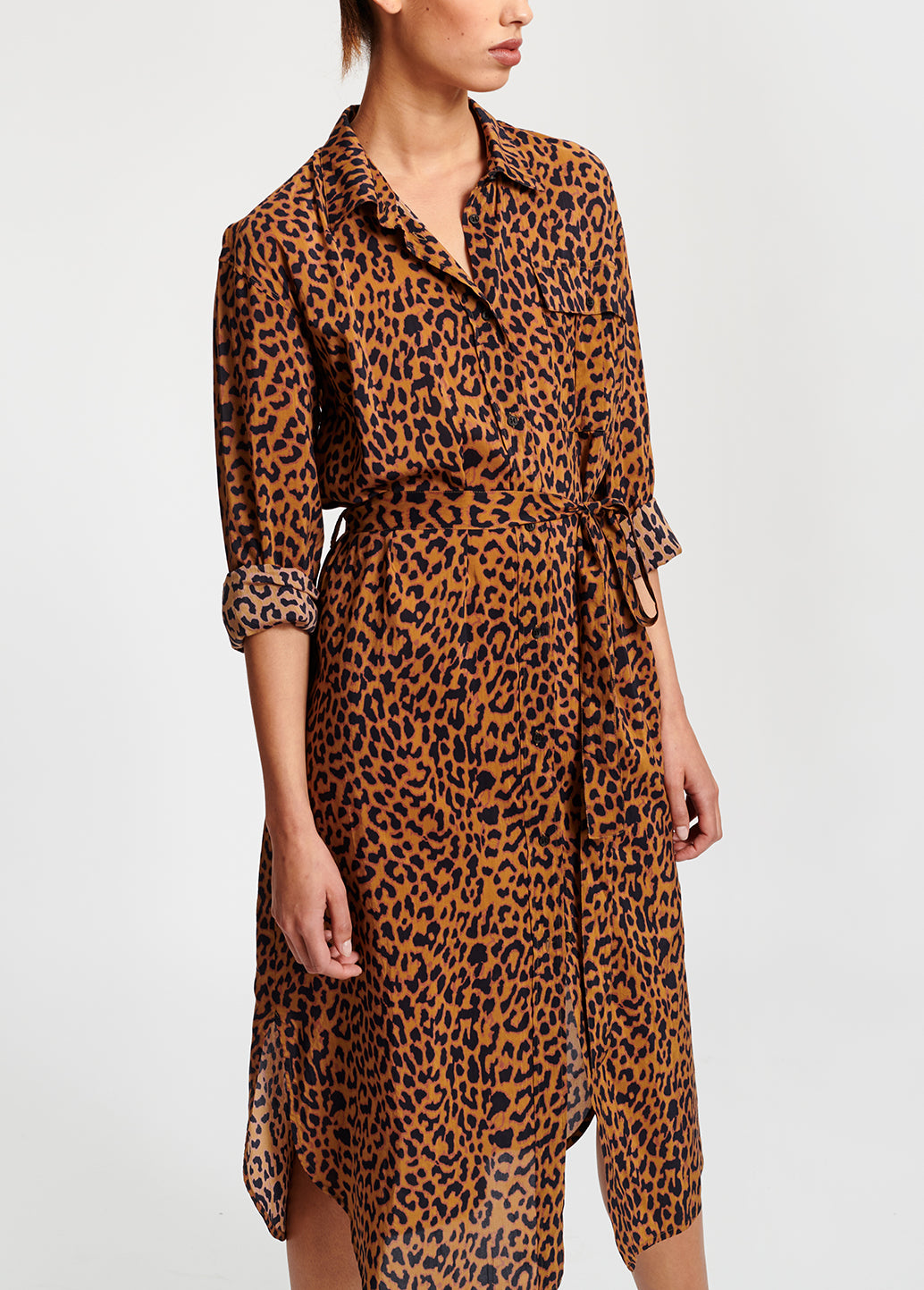 Leopard print shirt dress RE—SSENTIEL | Essentiel second hand