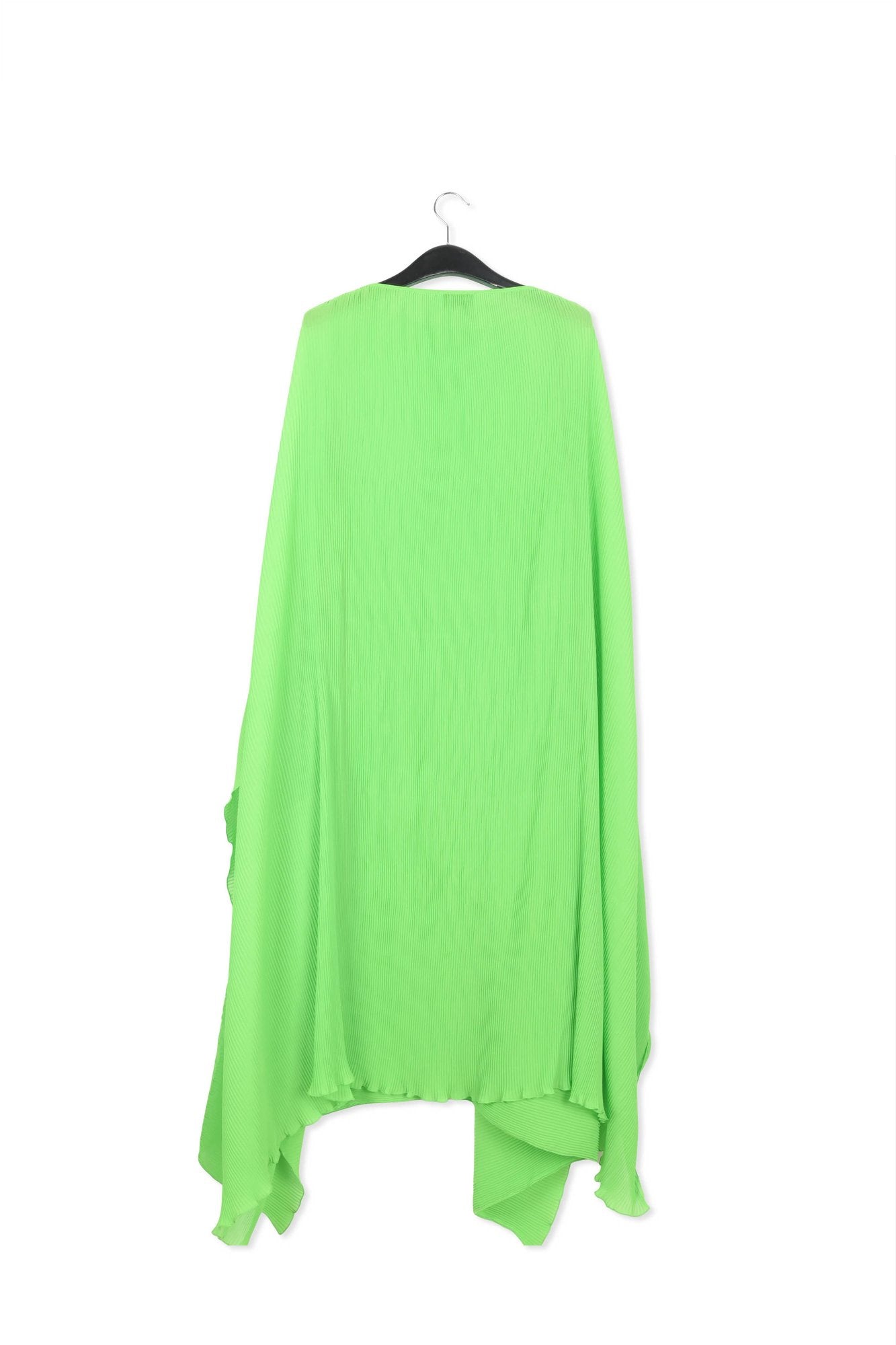 Robe caftan maxi vert vif à plis RE—SSENTIEL | Essentiel second hand