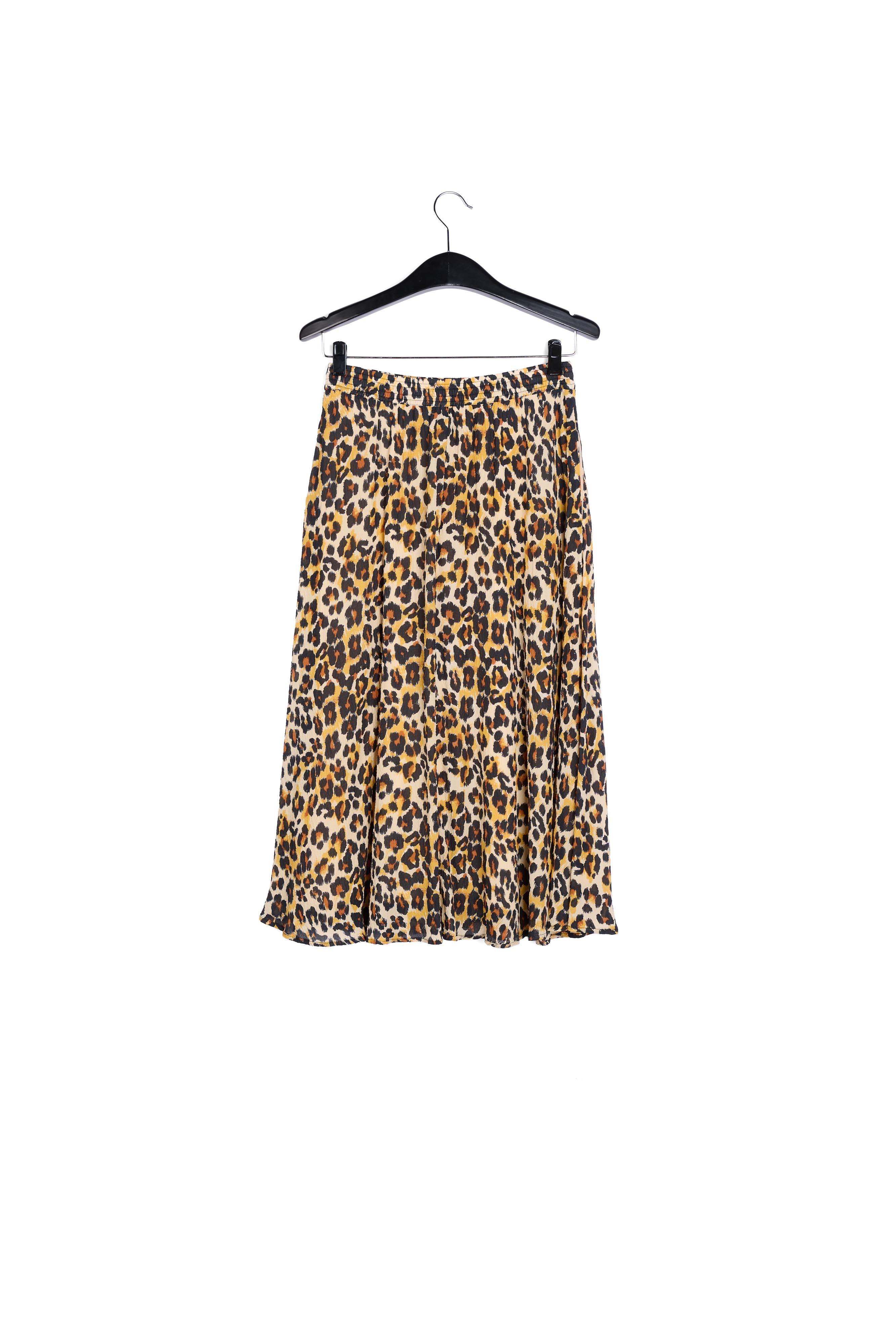 Jupe midi à imprimé léopard RE—SSENTIEL | Essentiel second hand