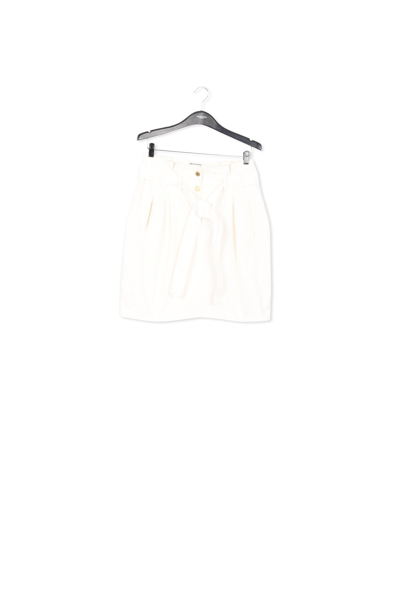 Off-white high-waisted mini skirt RE—SSENTIEL | Essentiel second hand