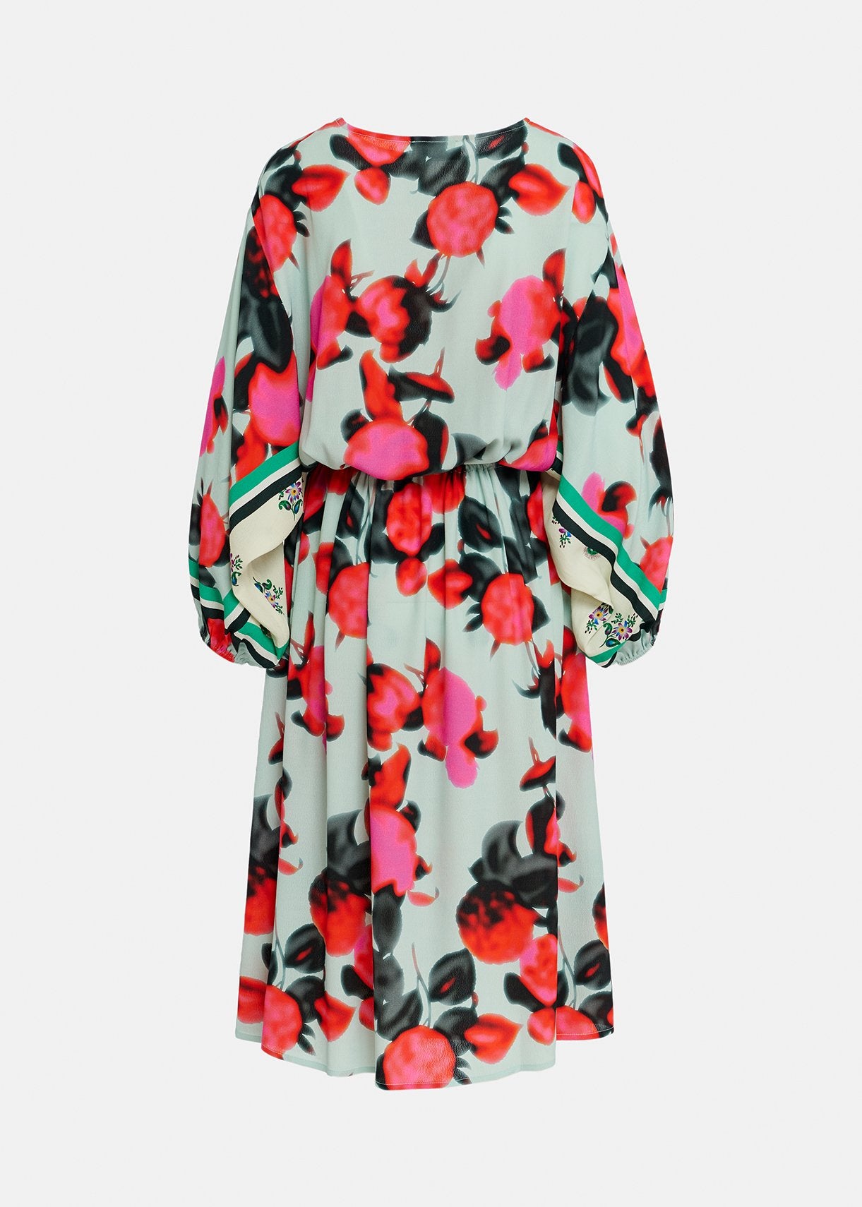 Robe midi bleu clair à imprimé fleuri RE—SSENTIEL | Essentiel second hand