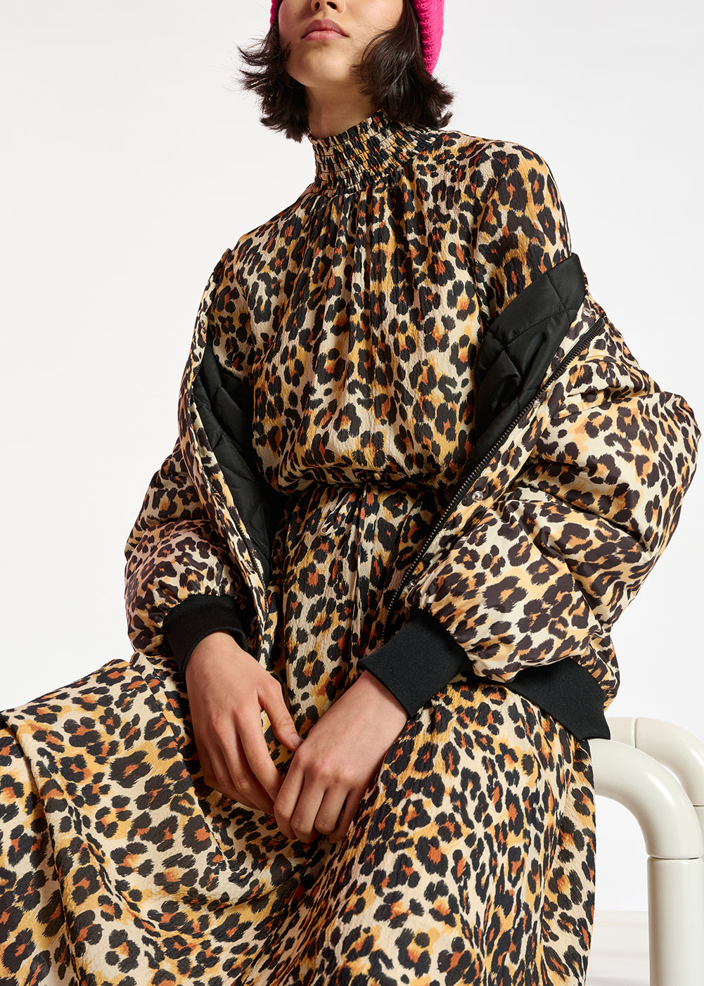 Robe midi à imprimé léopard RE—SSENTIEL | Essentiel second hand