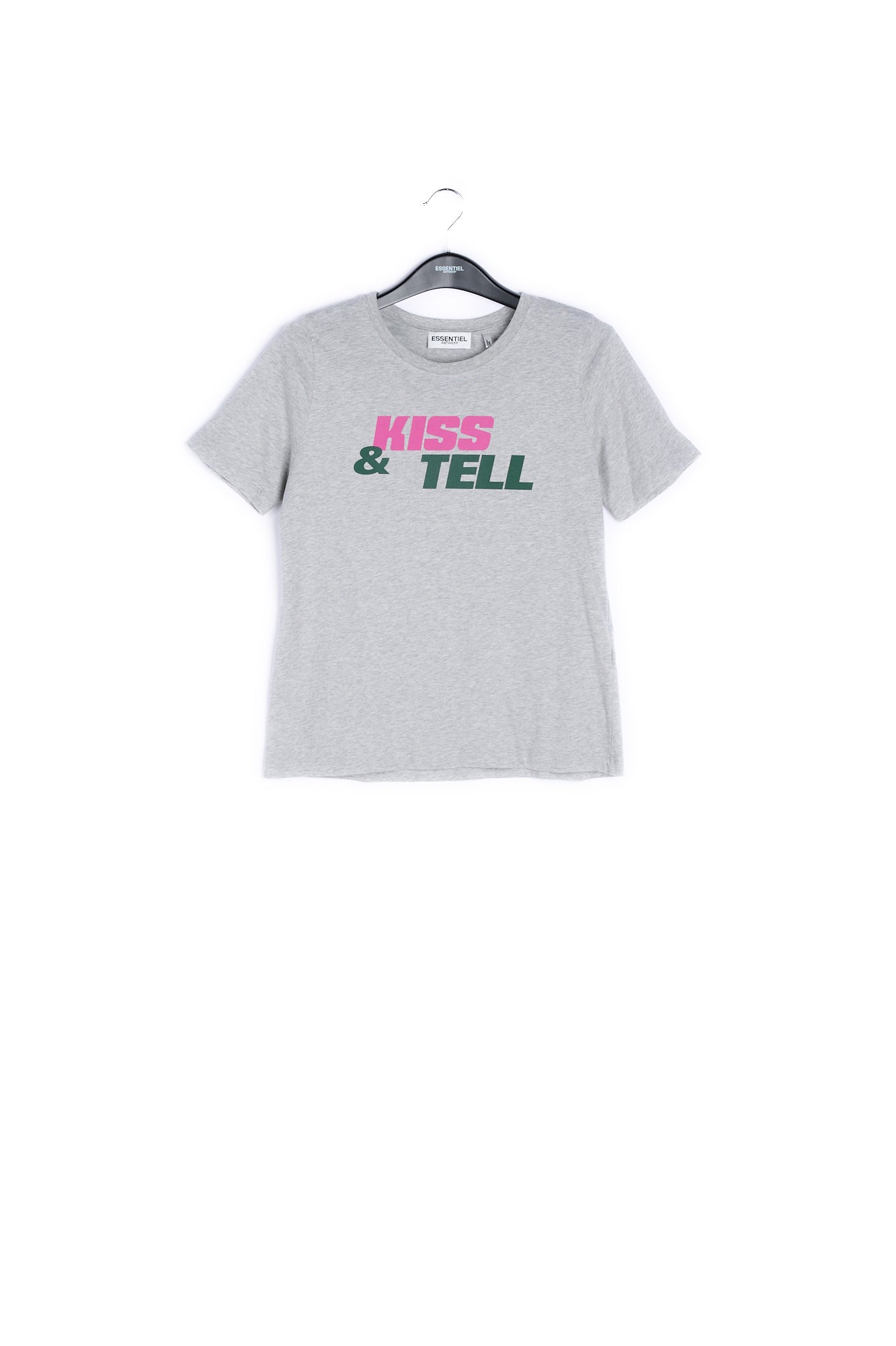 Light grey printed cotton T-shirt RE—SSENTIEL | Essentiel second hand