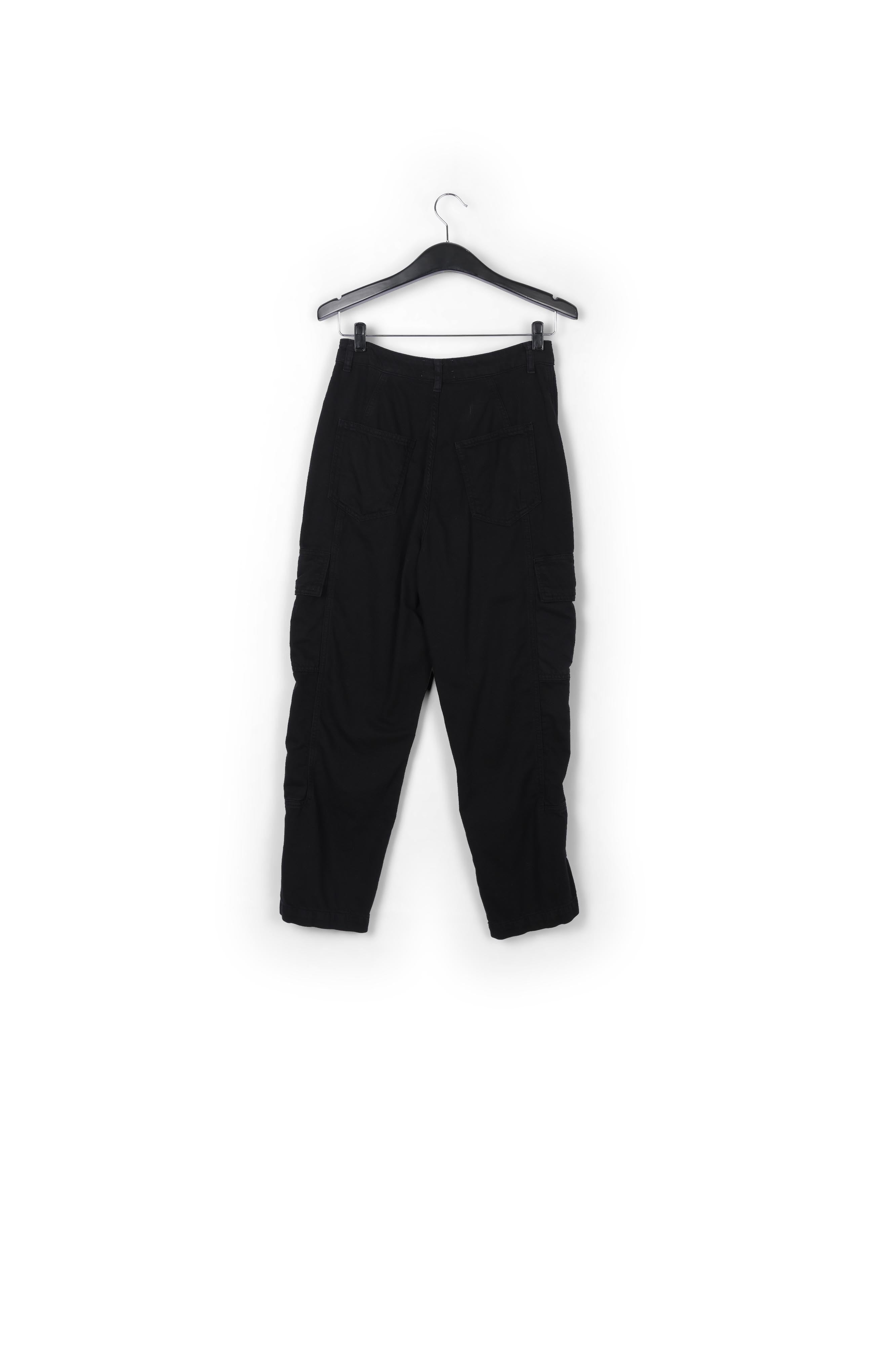 Zwarte cargojeans met rechte pijpen RE—SSENTIEL | Essentiel second hand