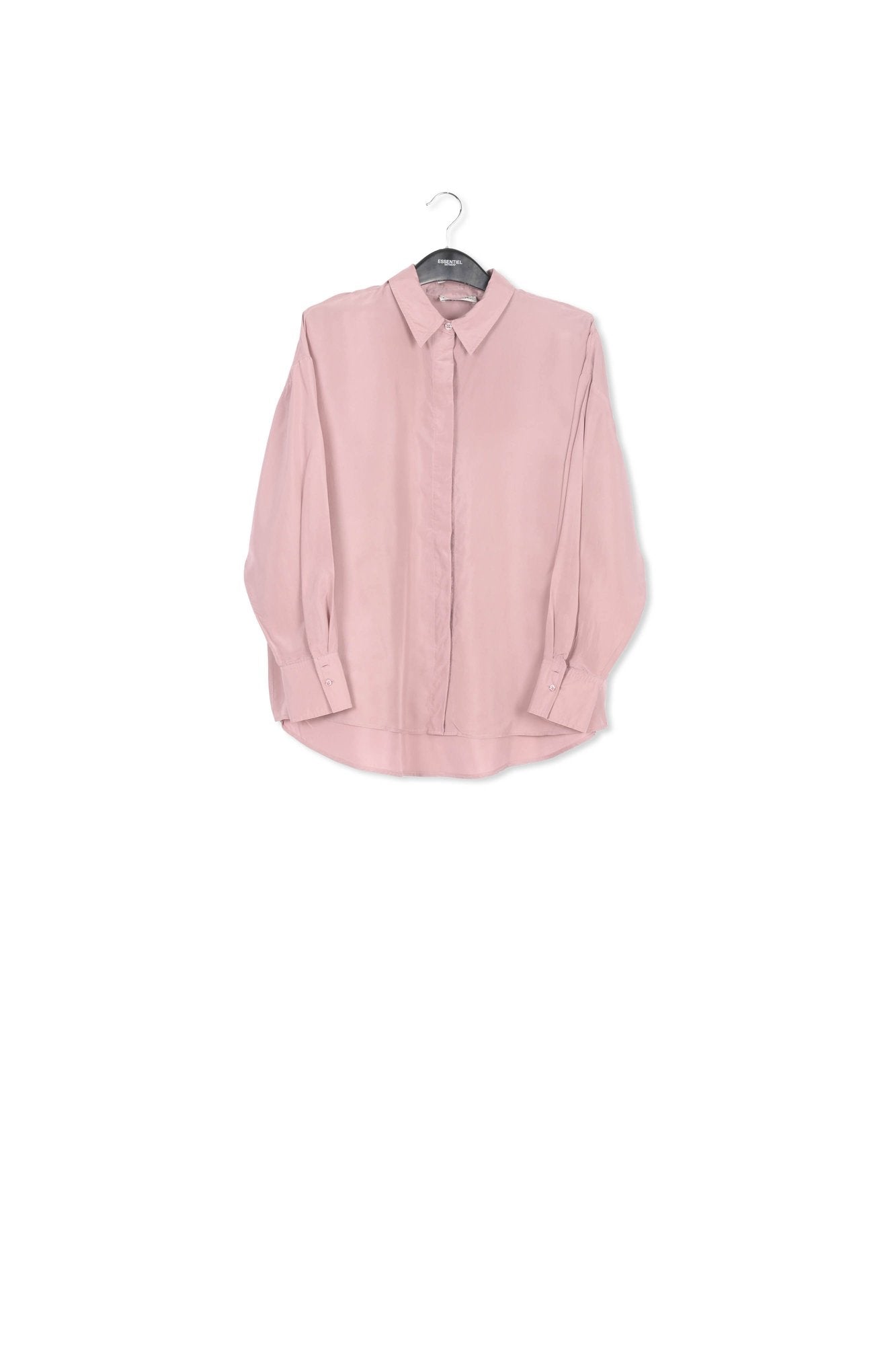 Light pink relaxed-fit silk shirt RE—SSENTIEL | Essentiel second hand