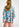 Oversized top met lichtroze, blauwe en paarse bloemenprint Faume - seconde main