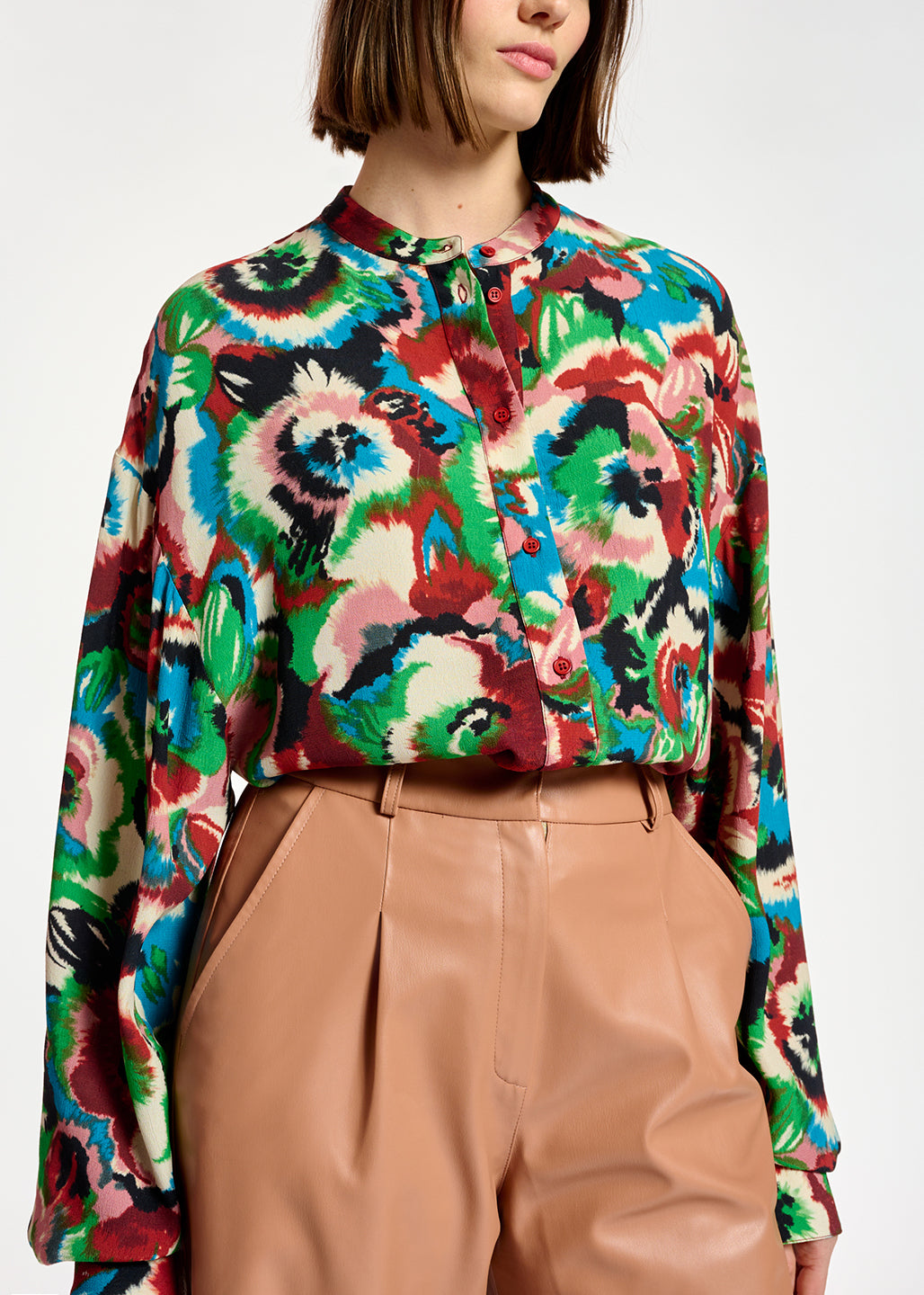 Multicolor floral-print shirt RE—SSENTIEL | Essentiel second hand