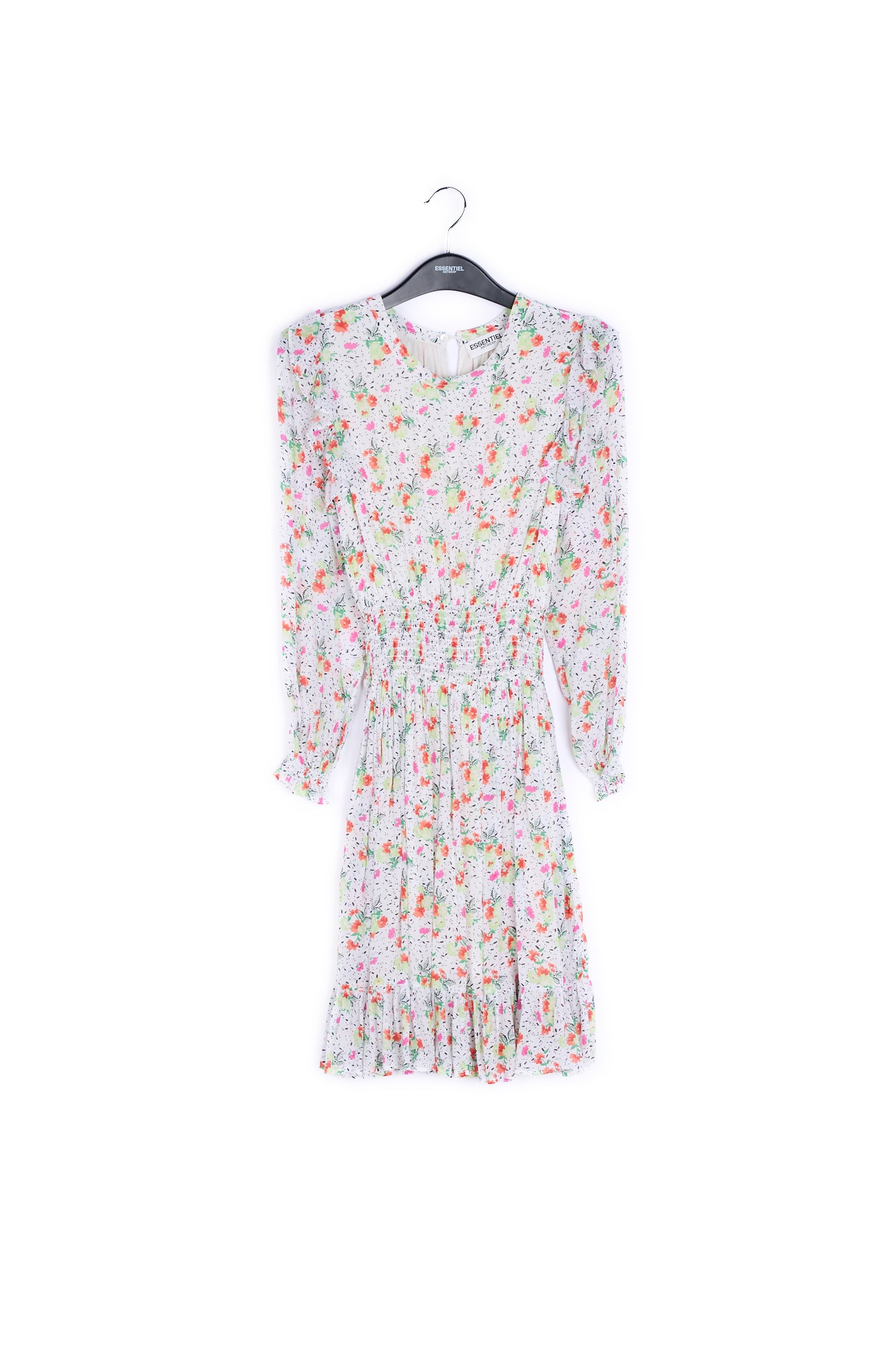 Robe midi blanc cassé à imprimé floral RE—SSENTIEL | Essentiel second hand