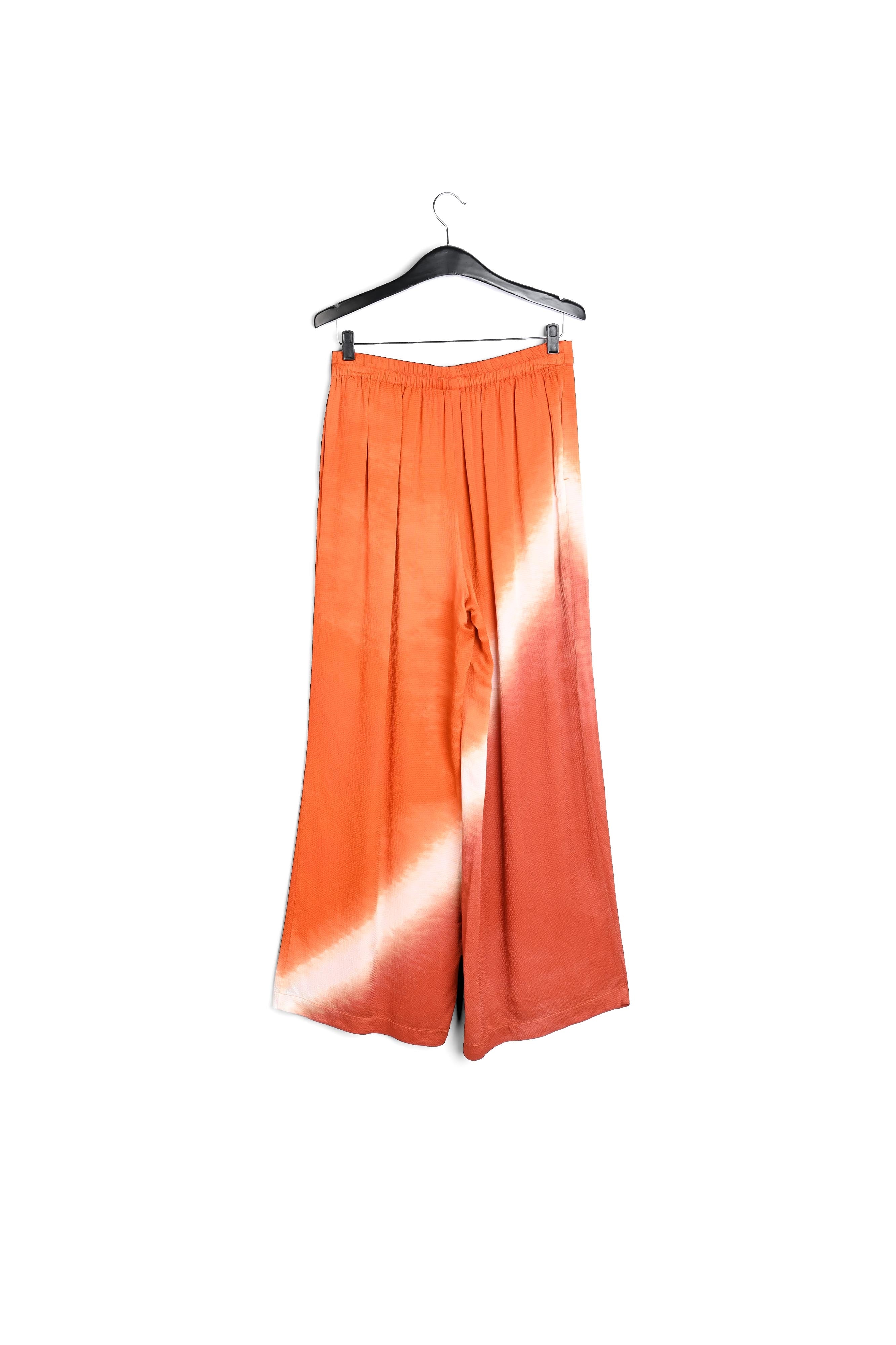 Orange wide-leg tie-dye pants RE—SSENTIEL | Essentiel second hand