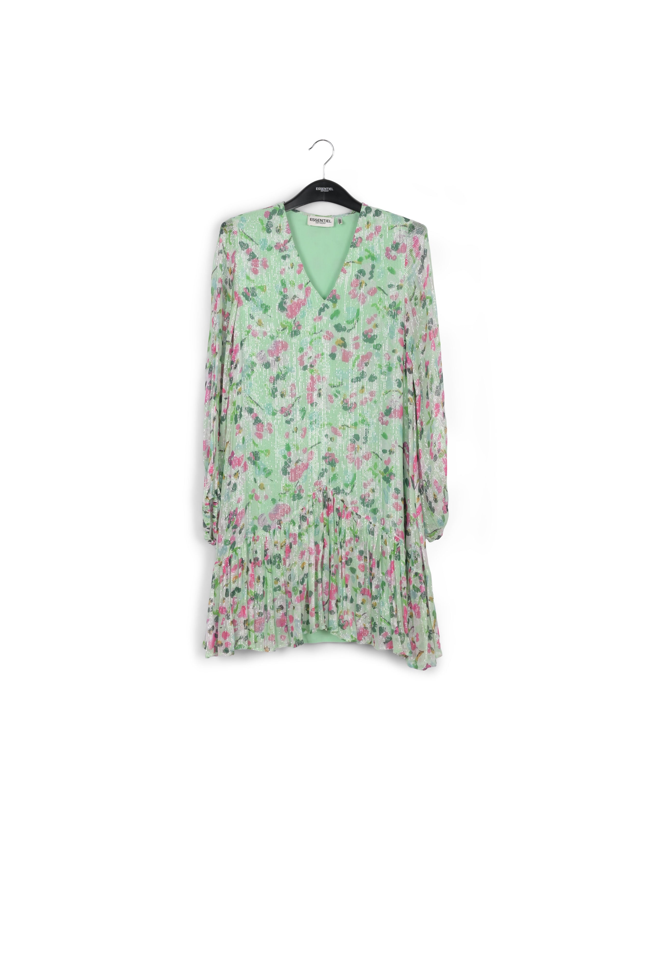 Mint green floral-print a-line dress RE—SSENTIEL | Essentiel second hand
