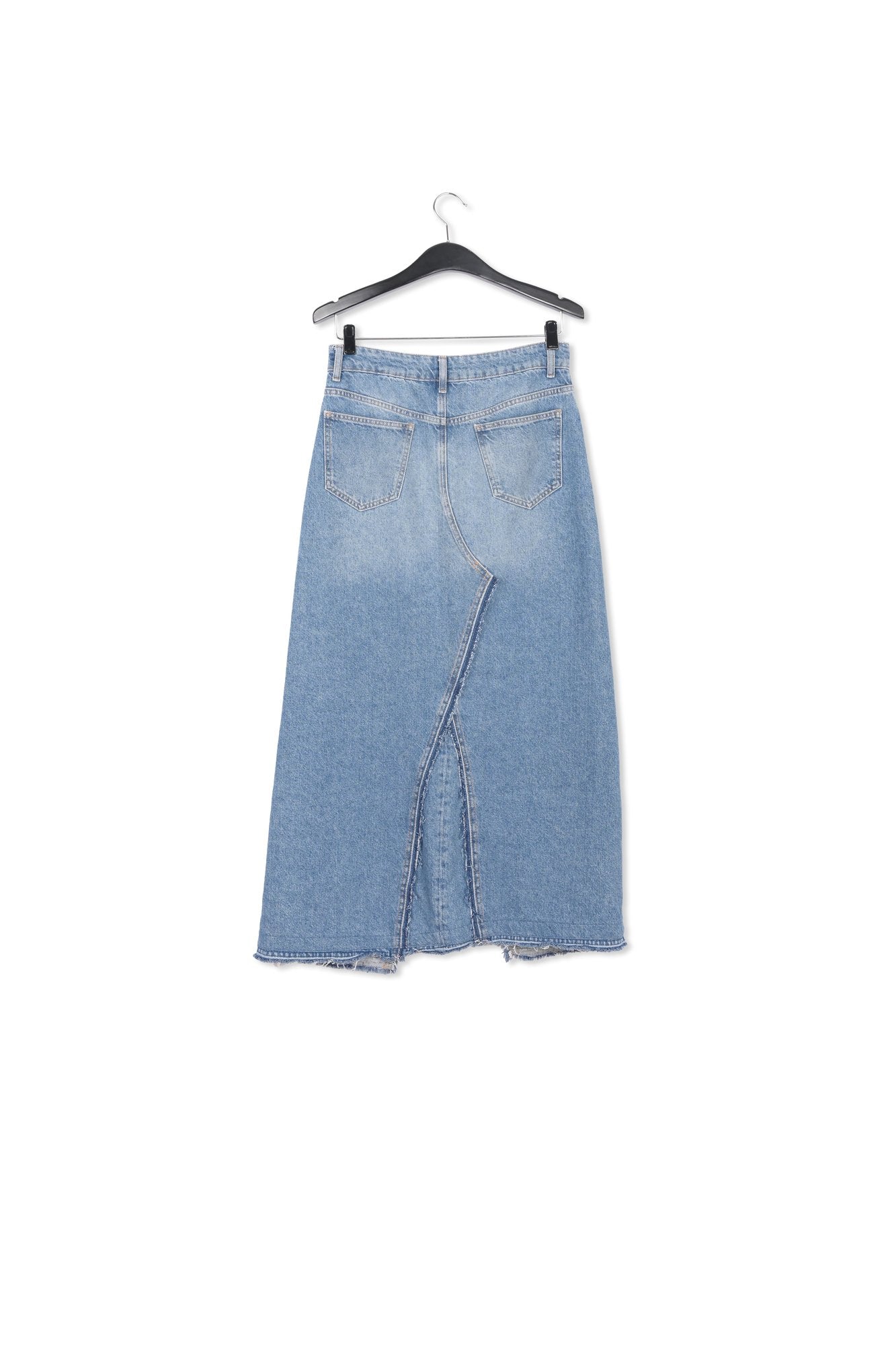 Blue denim maxi skirt RE—SSENTIEL | Essentiel second hand