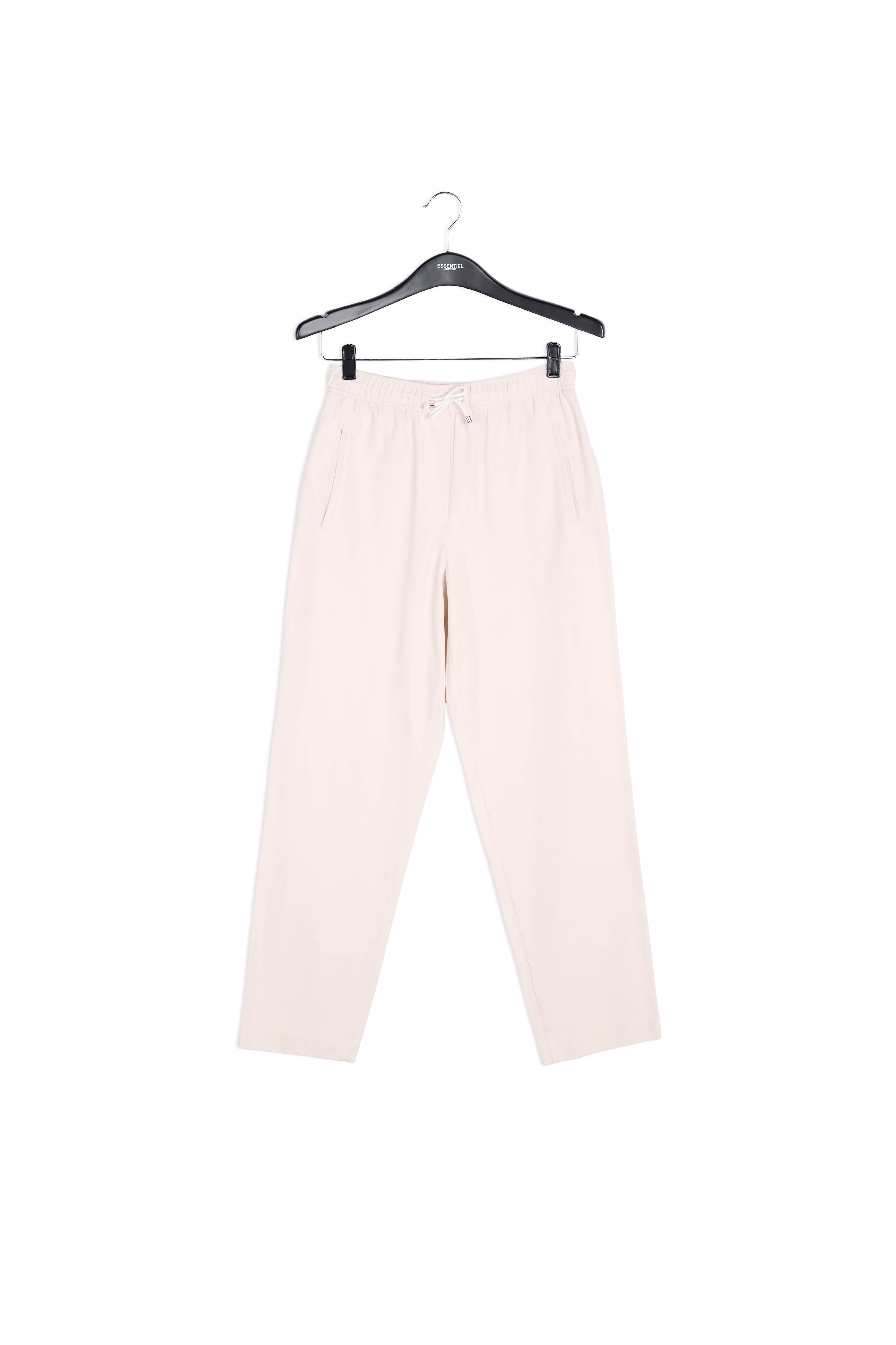 Pantalon fuselé en coton blanc cassé RE—SSENTIEL | Essentiel second hand