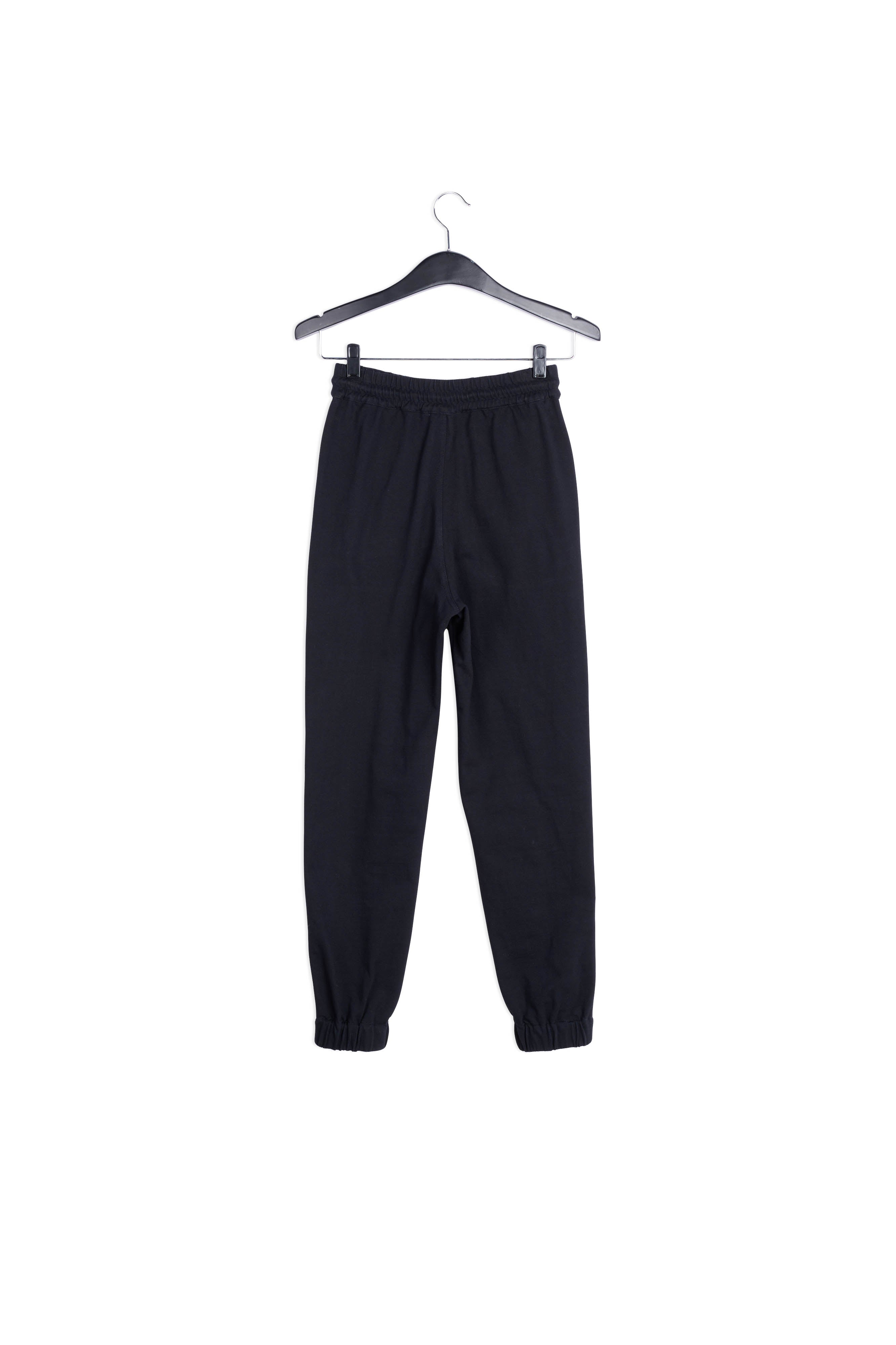 Pantalon de jogging noir avec bande côtelée RE—SSENTIEL | Essentiel second hand