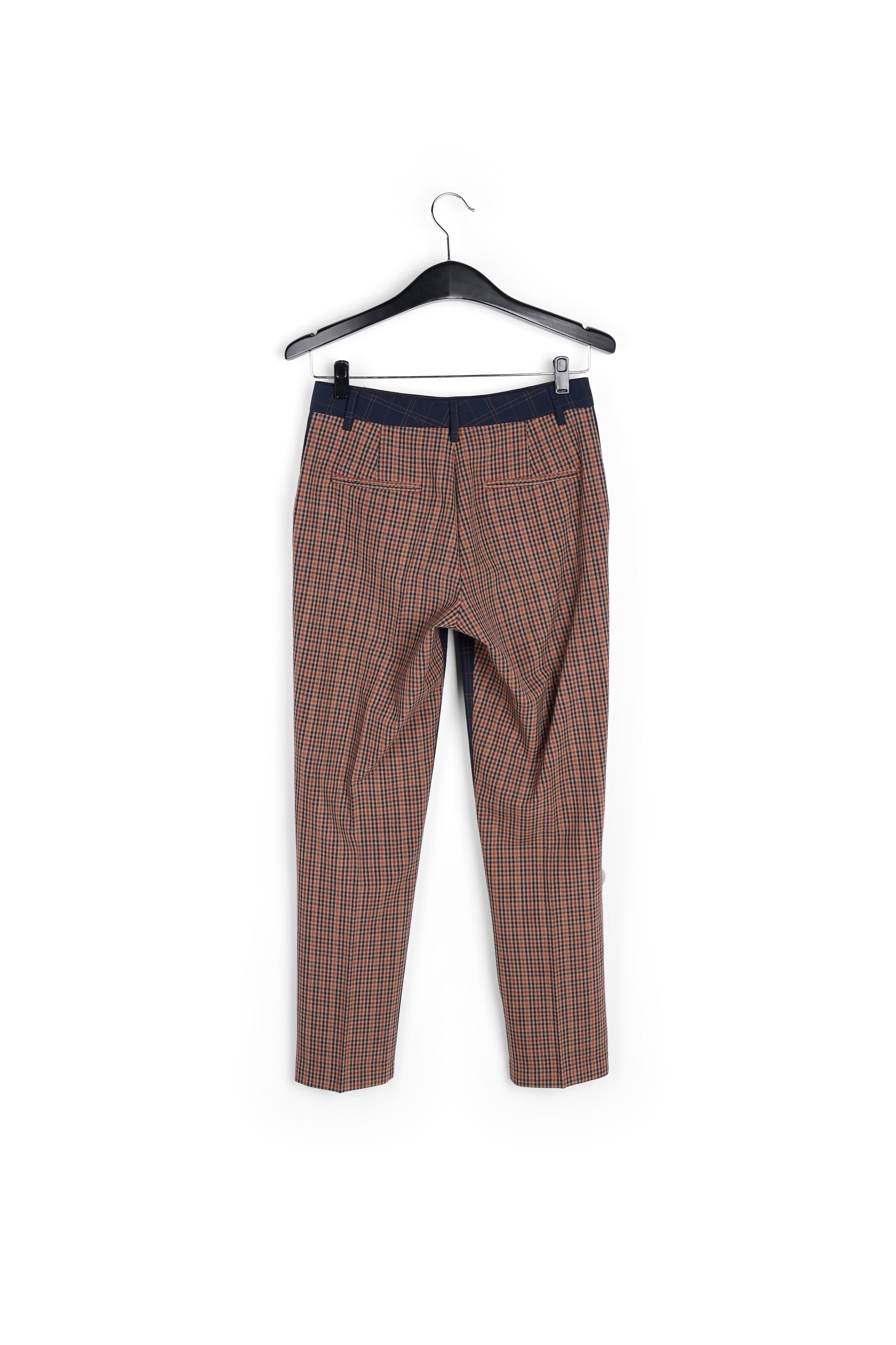 Pantalon bi-matière à carreaux RE—SSENTIEL | Essentiel second hand