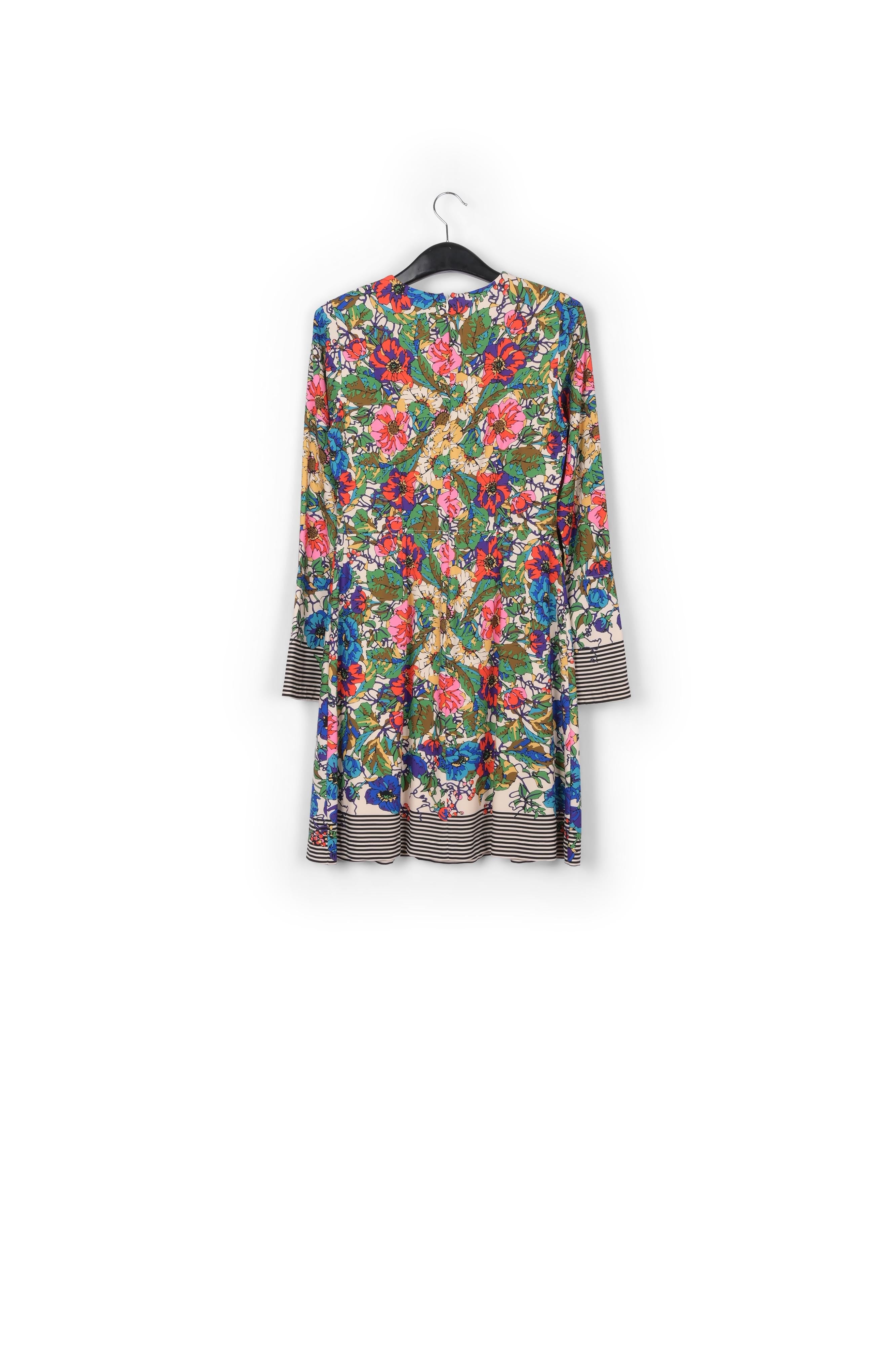 Mini robe écrue à rayures et à fleurs RE—SSENTIEL | Essentiel second hand
