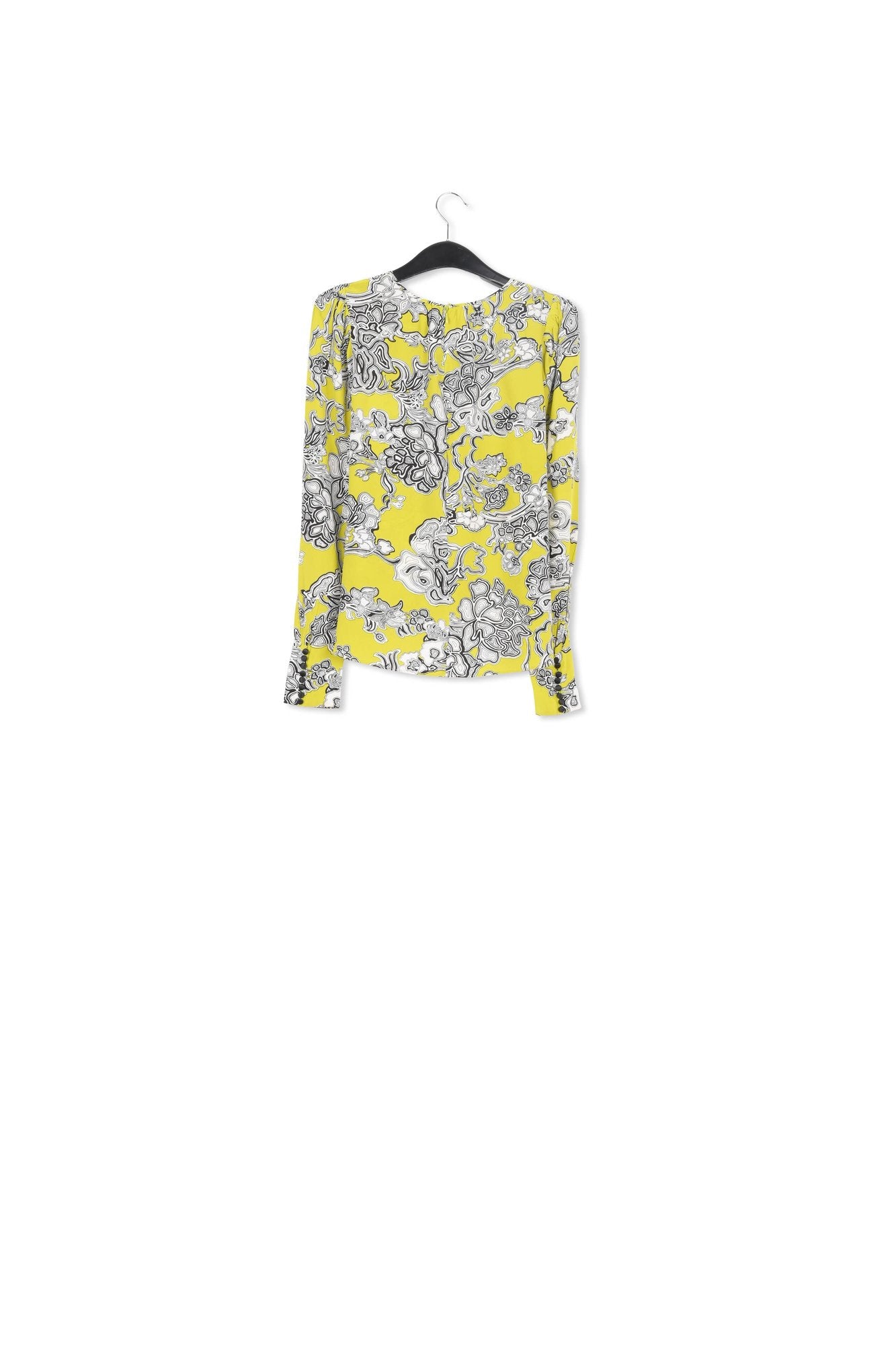 Lime green floral-print top RE—SSENTIEL | Essentiel second hand