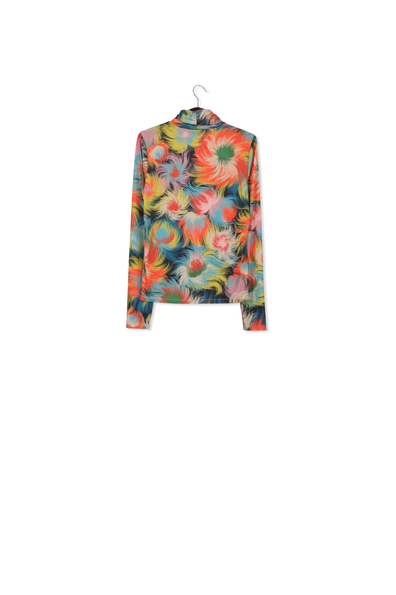 Multicolor abstract-print turtleneck top RE—SSENTIEL | Essentiel second hand