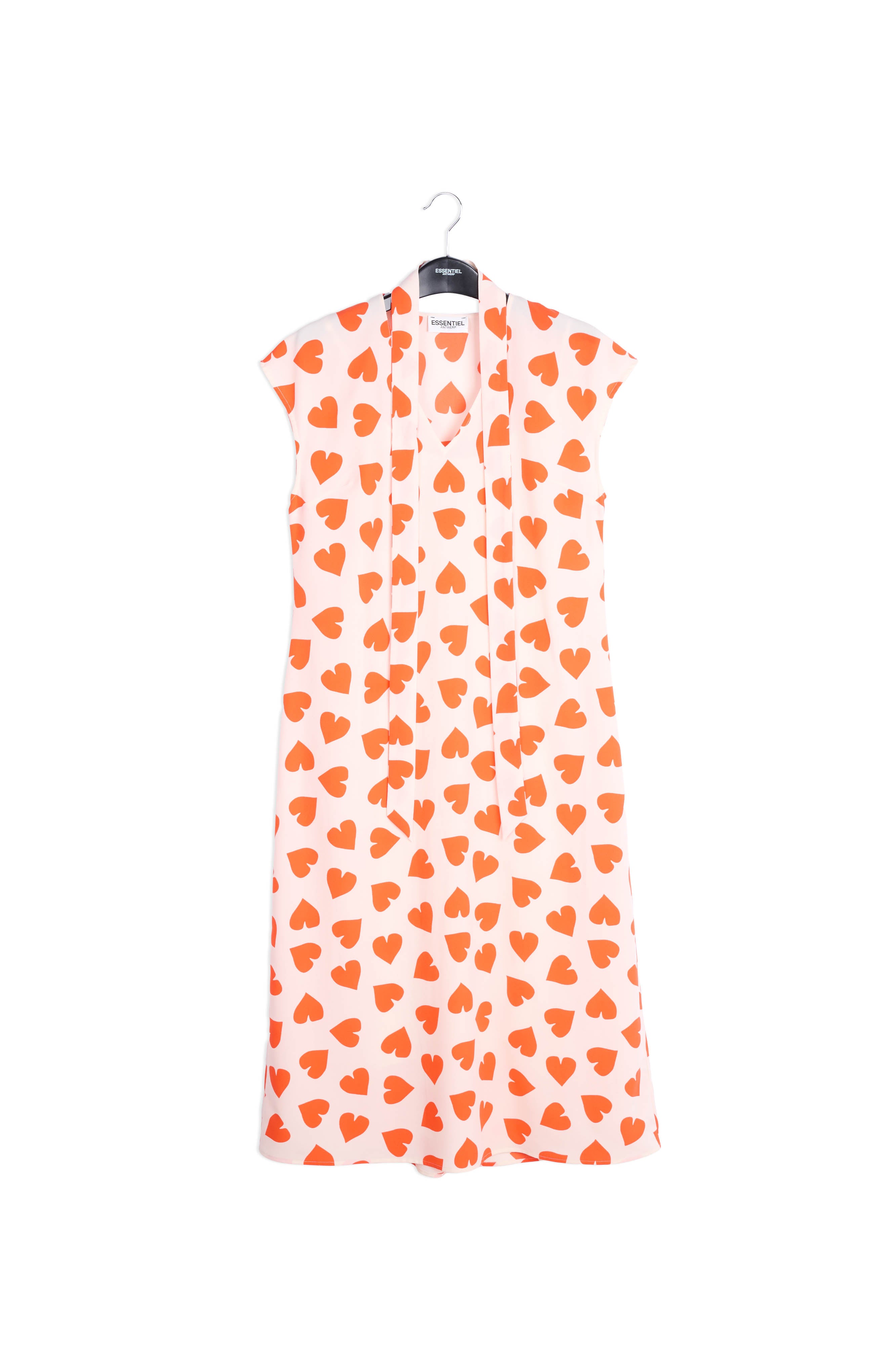Red heart print summer dress RE—SSENTIEL | Essentiel second hand