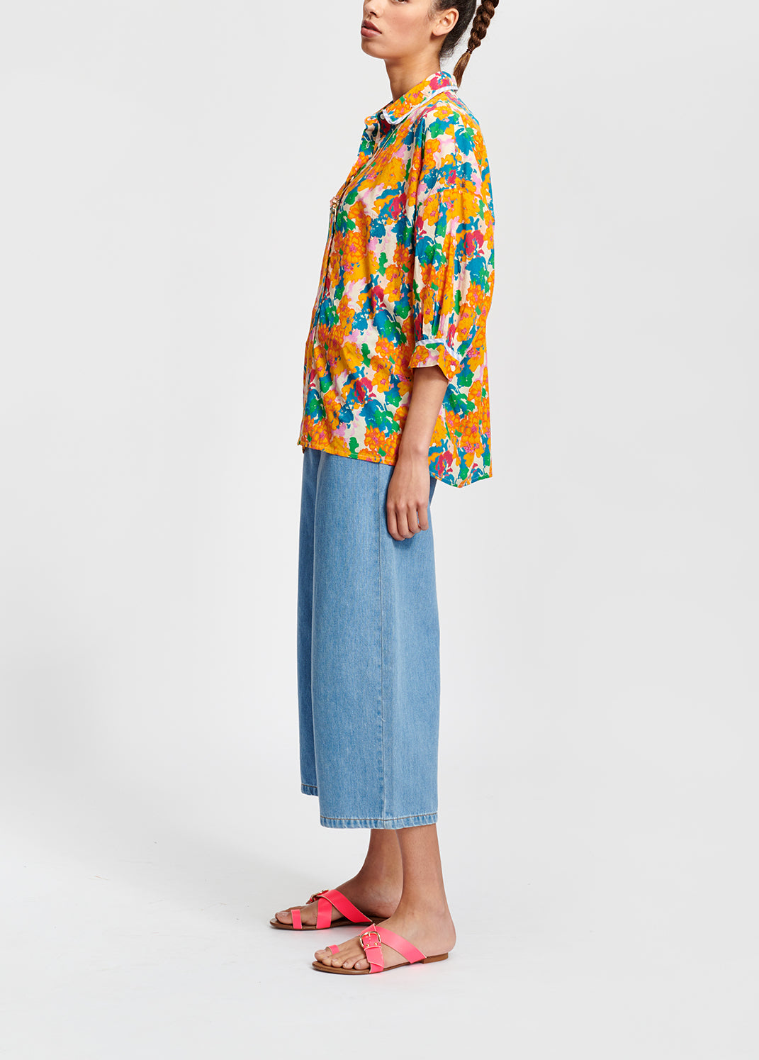 Multicolored floral-print blouse RE—SSENTIEL | Essentiel second hand