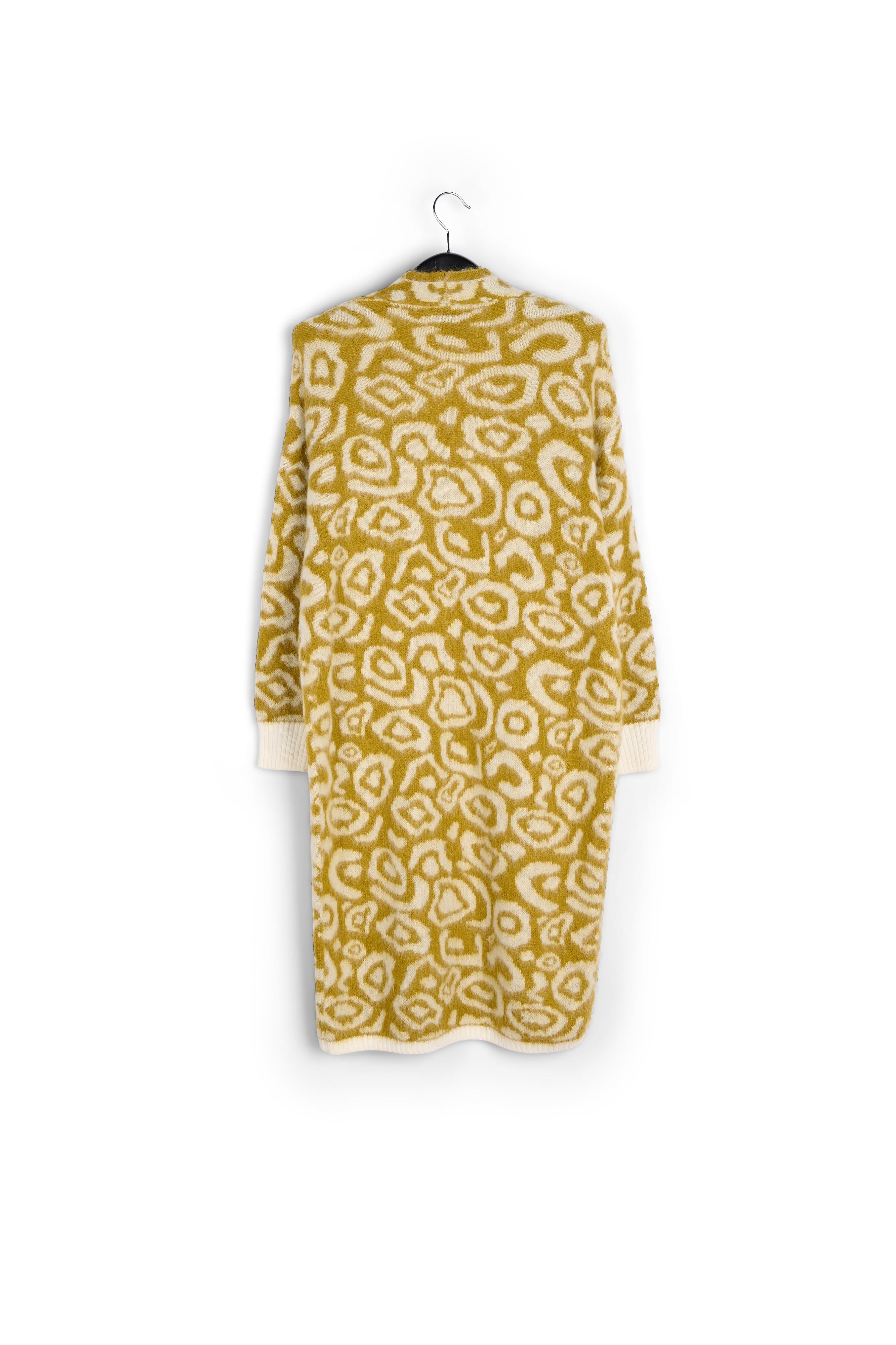 Vintage pink and ecru leopard-print cardigan RE—SSENTIEL | Essentiel second hand