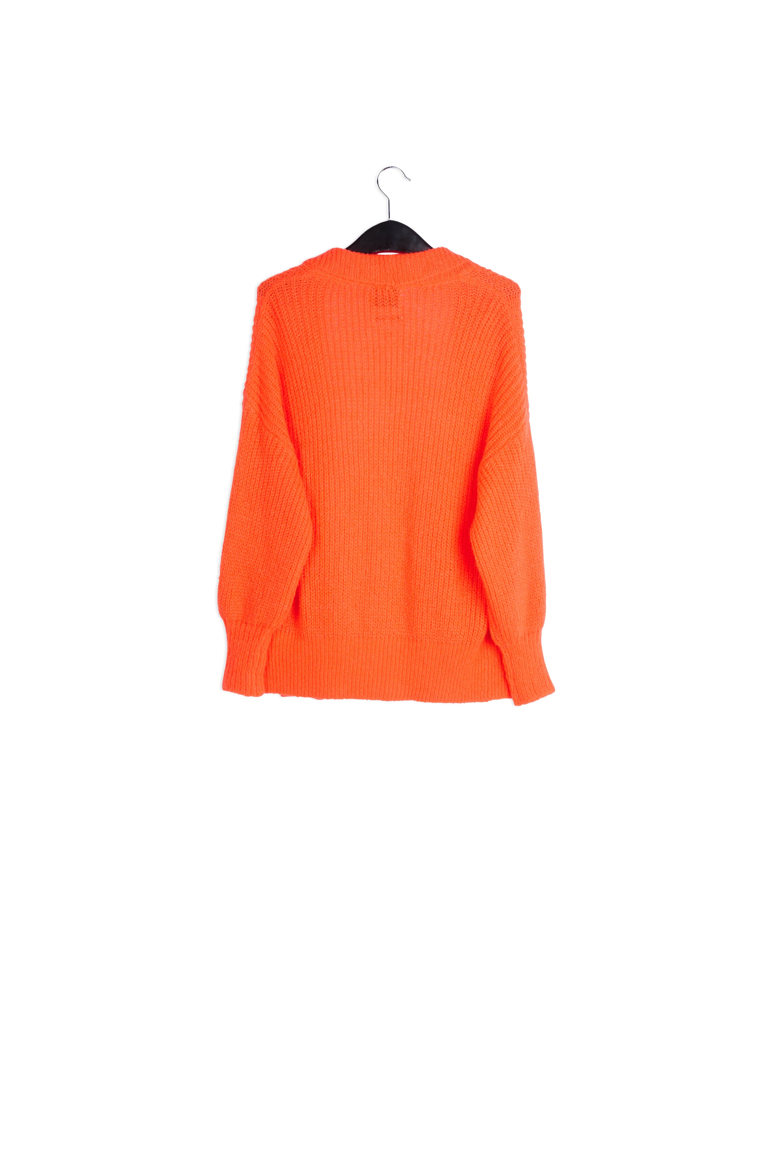 Cardigan orange à col replié RE—SSENTIEL | Essentiel second hand
