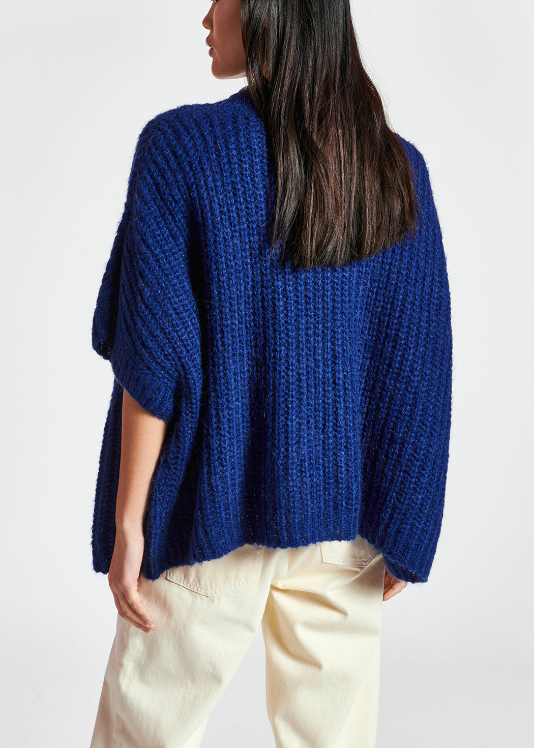 Blue mohair-blend cardigan RE—SSENTIEL | Essentiel second hand