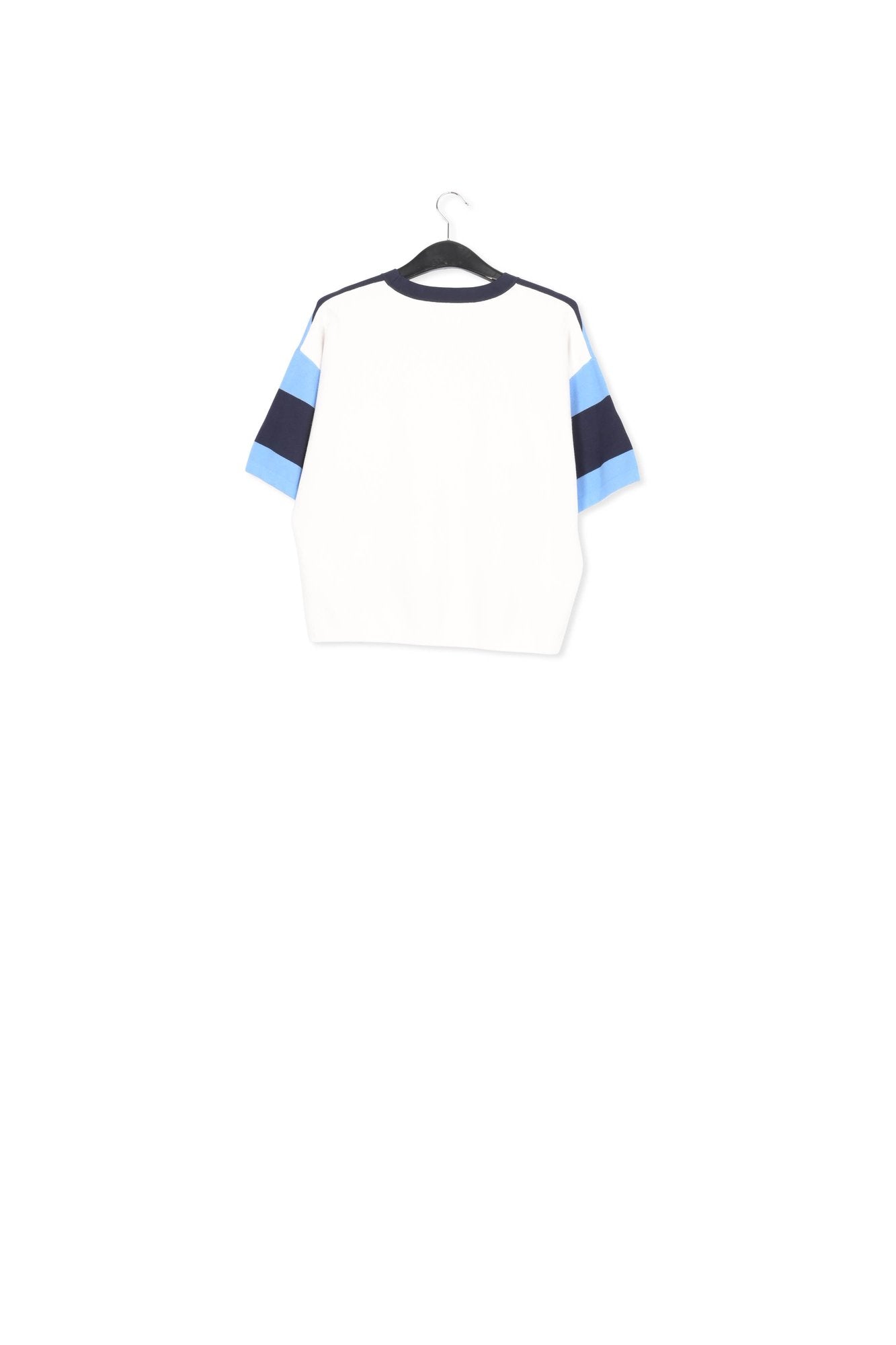 Blue and navy blue striped knit sweater RE—SSENTIEL | Essentiel second hand