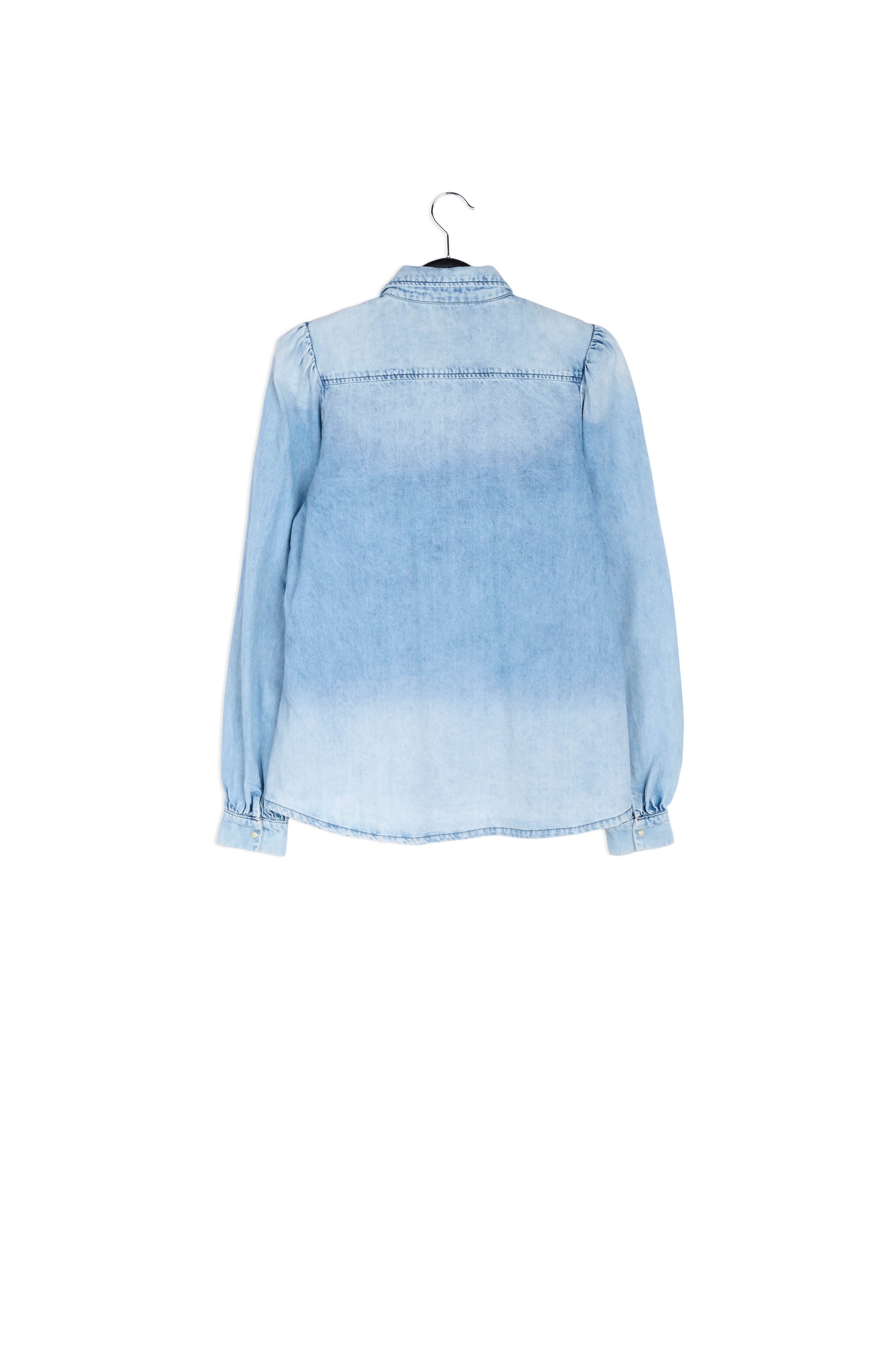 Denim blue faded cotton shirt RE—SSENTIEL | Essentiel second hand