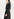 Robe midi noire ceinturée à pois holographiques Faume - seconde main