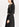 Black belted midi dress with holographic polka dots Faume - seconde main