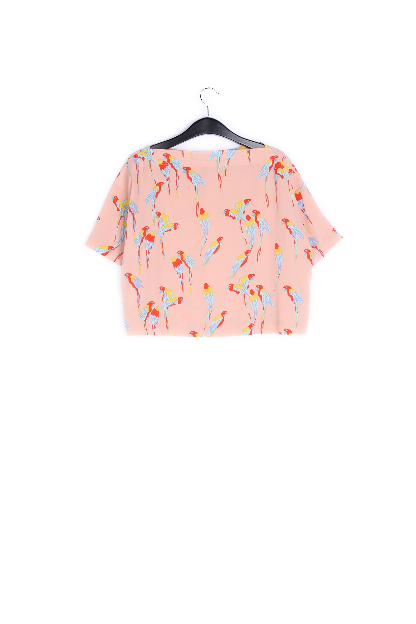 Pink print boatneck top RE—SSENTIEL | Essentiel second hand